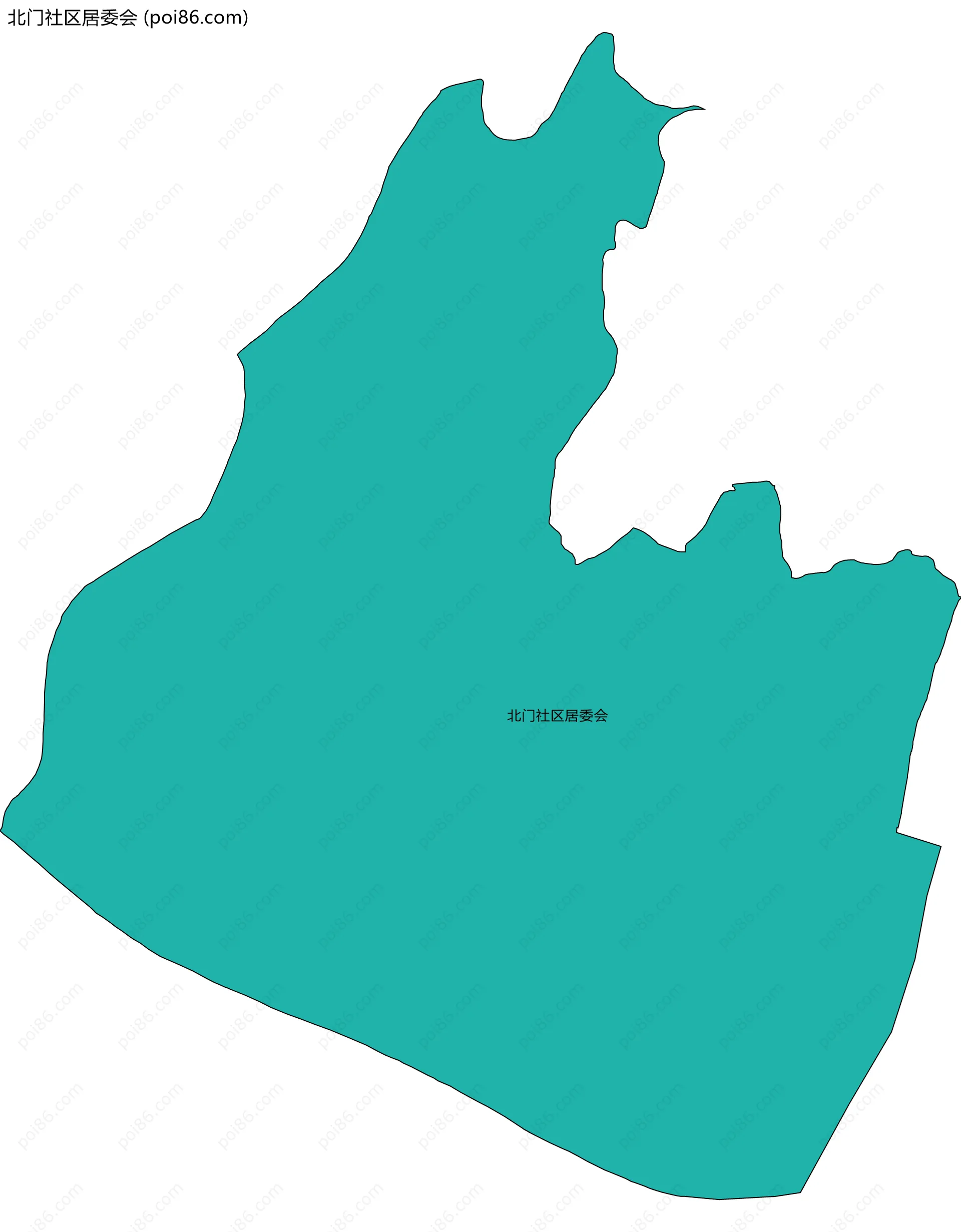 北门社区居委会边界地图