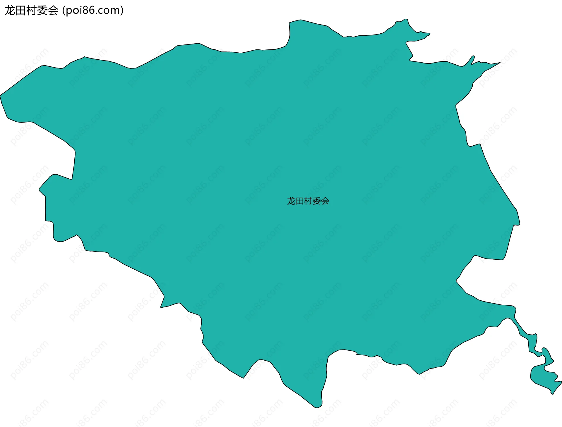 龙田村委会边界地图