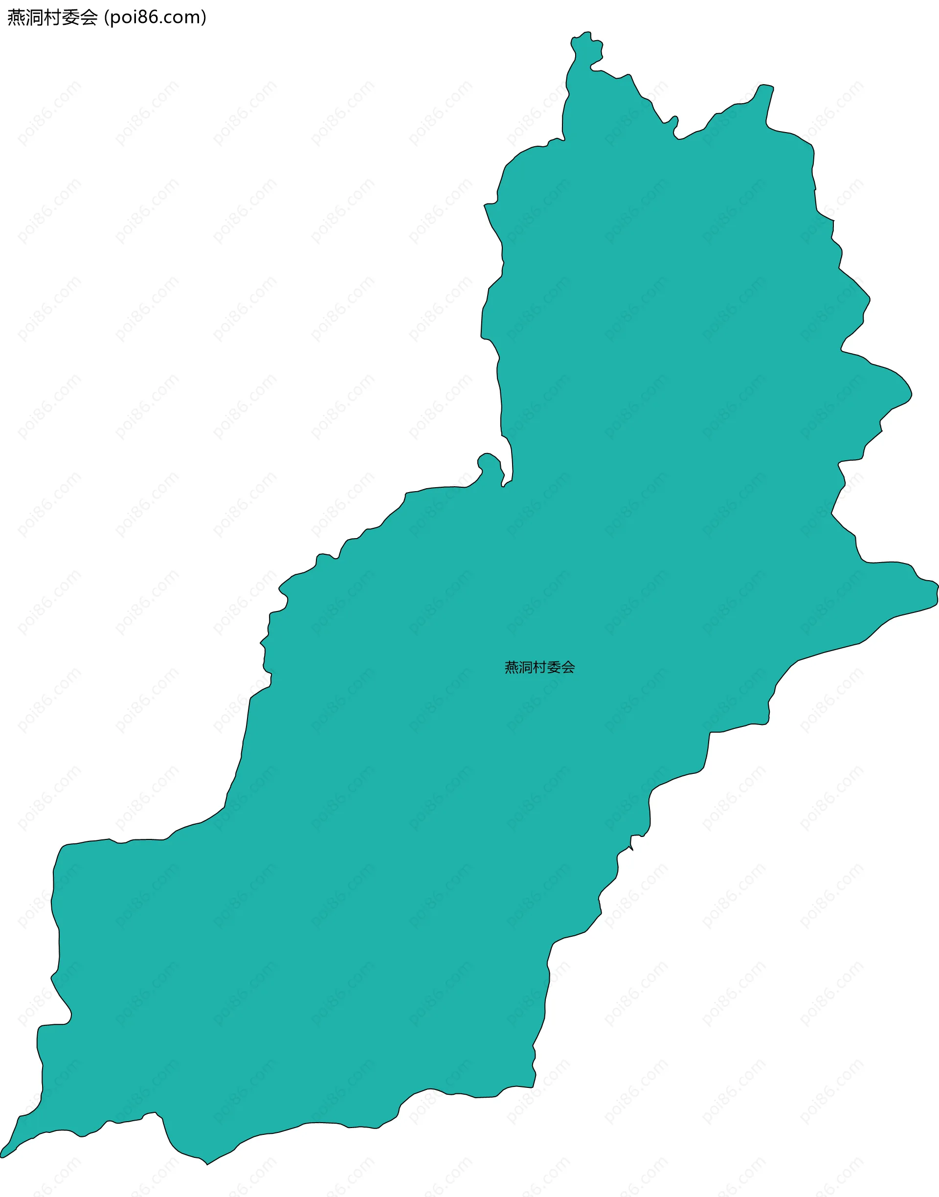 燕洞村委会边界地图