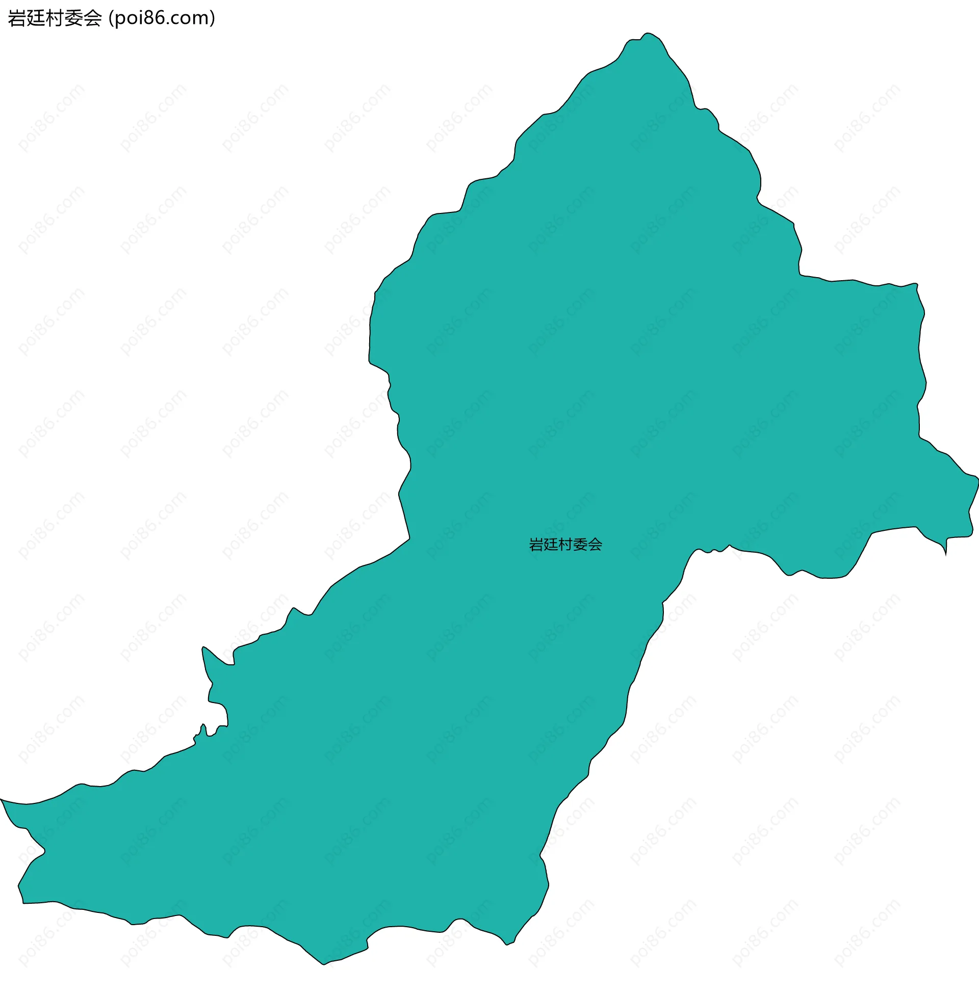 岩廷村委会边界地图