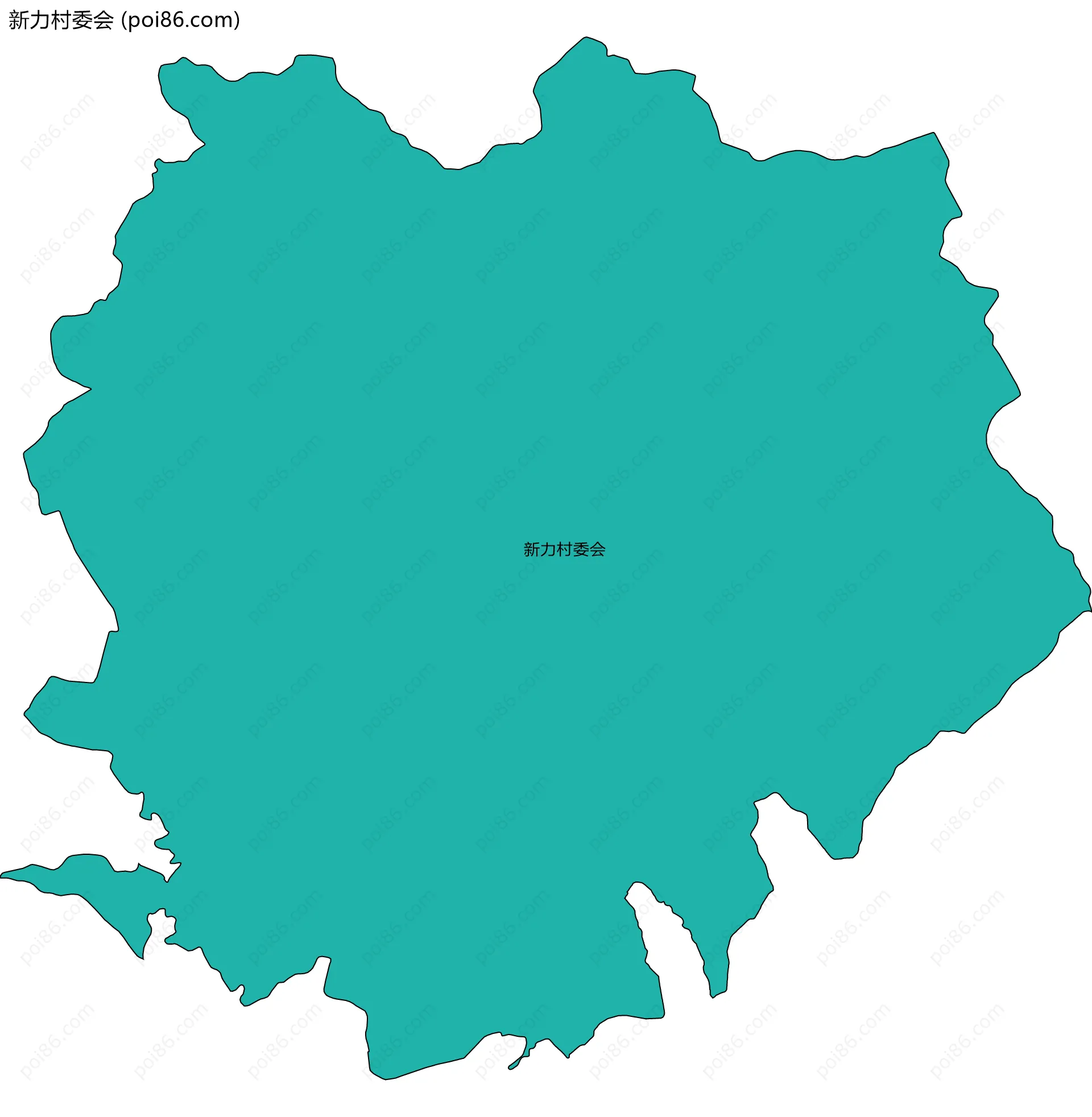 新力村委会边界地图