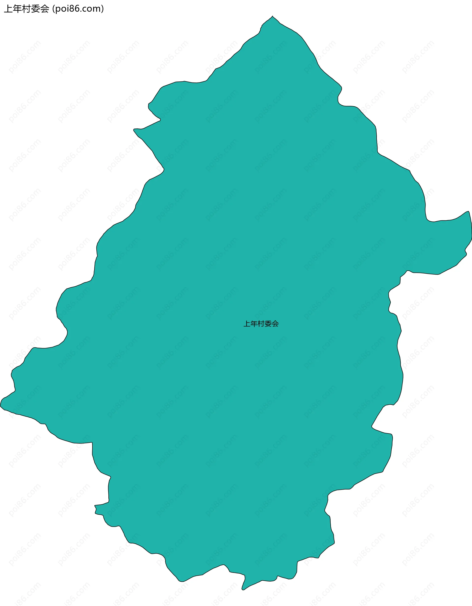 上年村委会边界地图