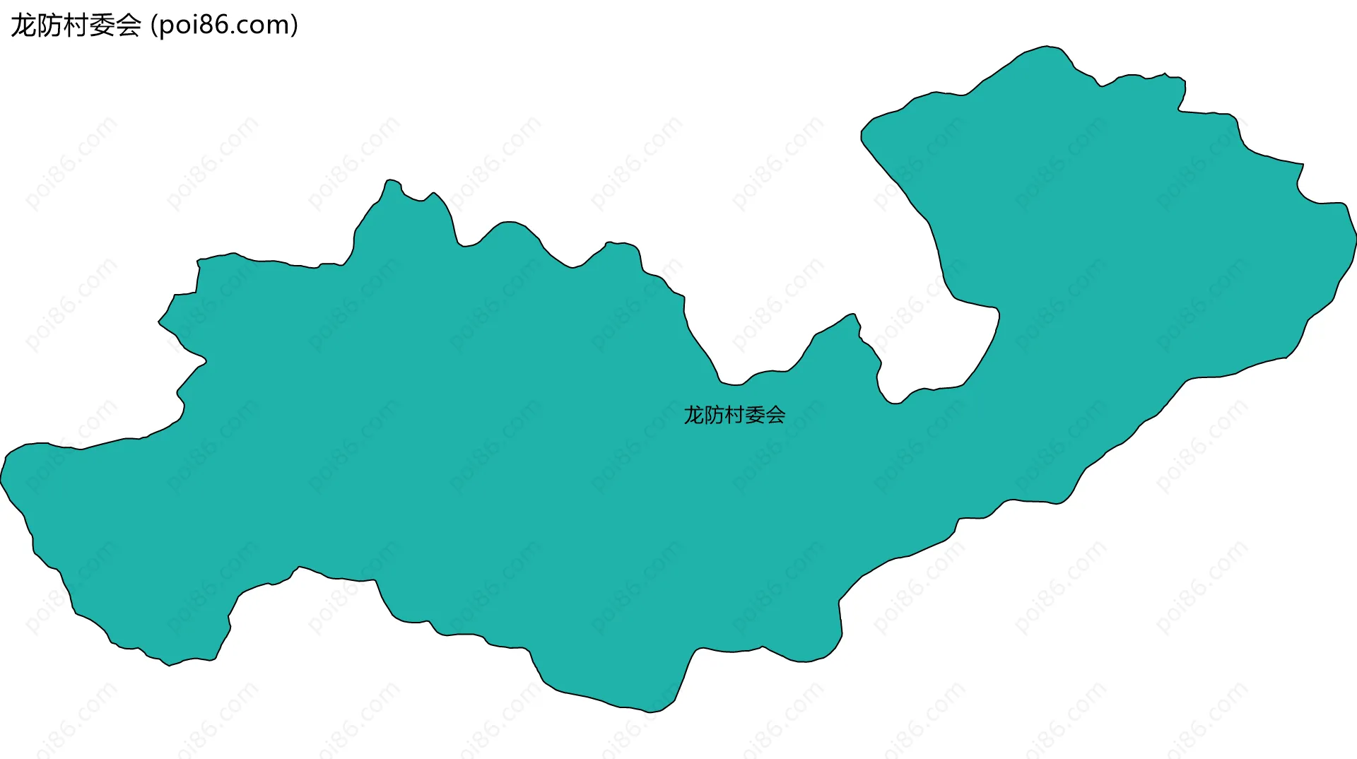 龙防村委会边界地图