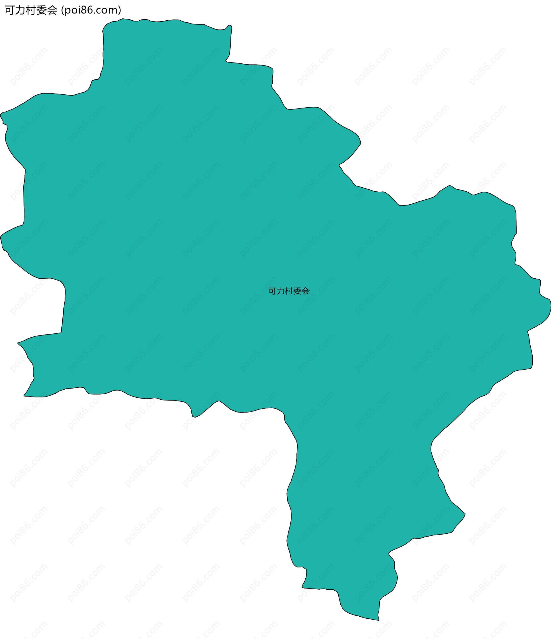 可力村委会边界地图