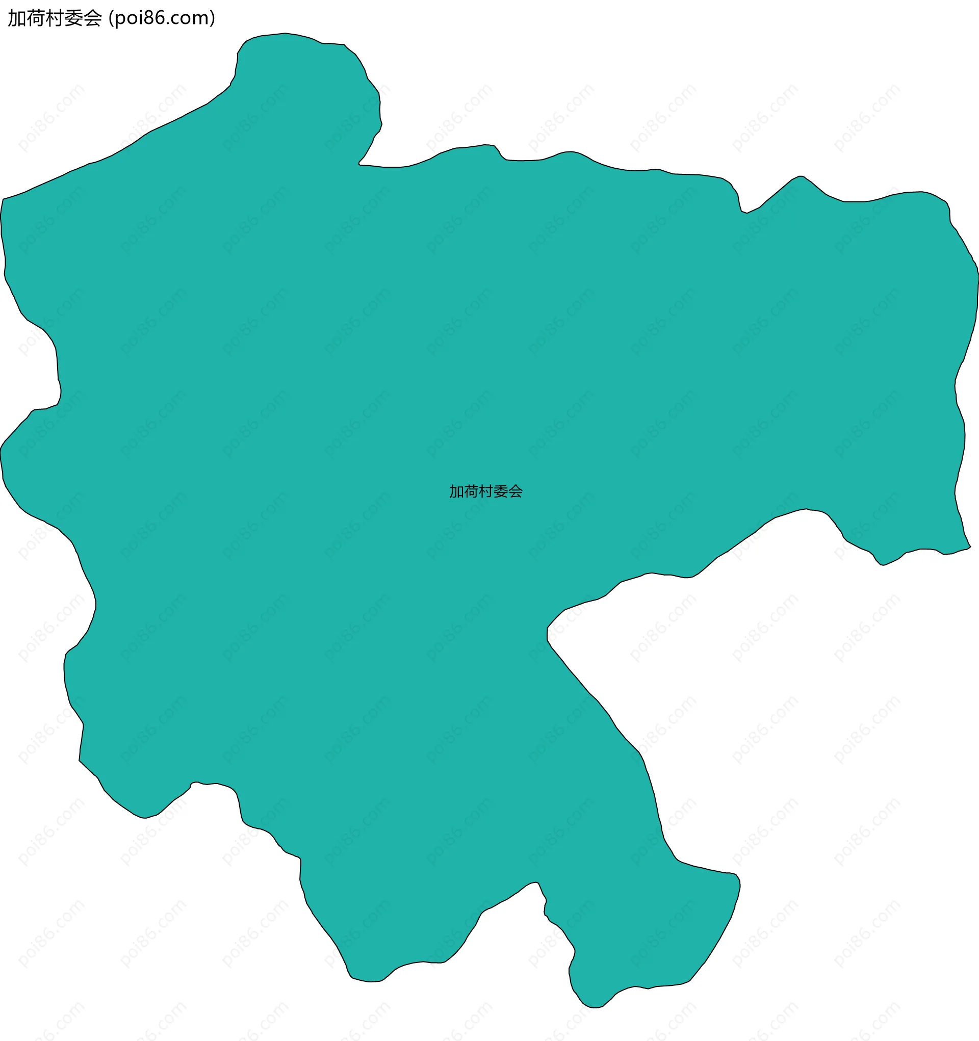 加荷村委会边界地图