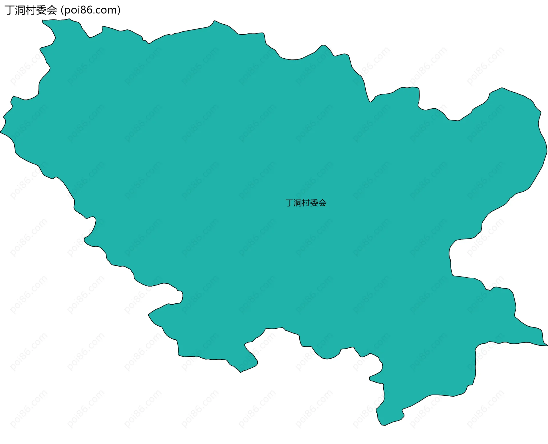 丁洞村委会边界地图