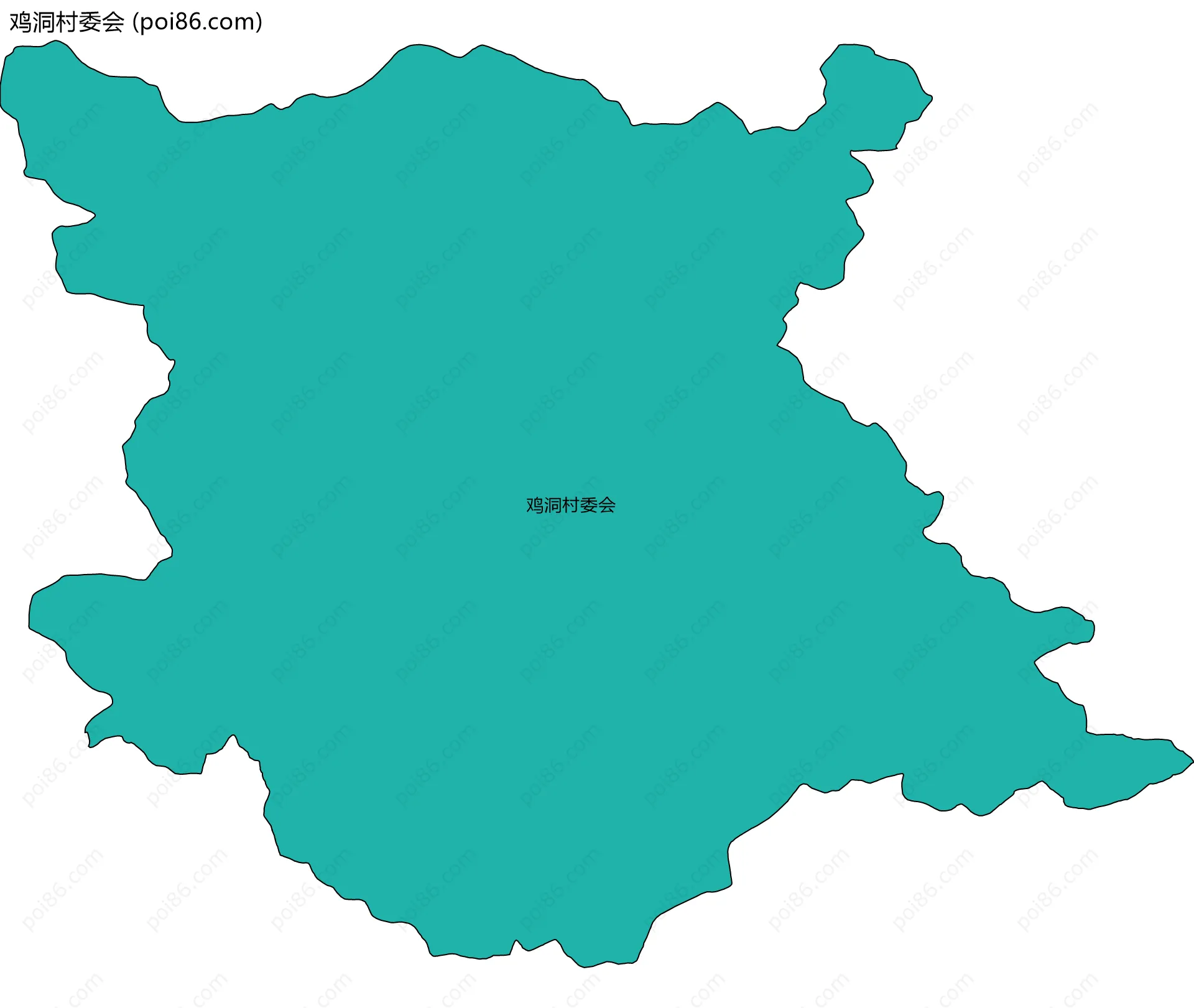 鸡洞村委会边界地图
