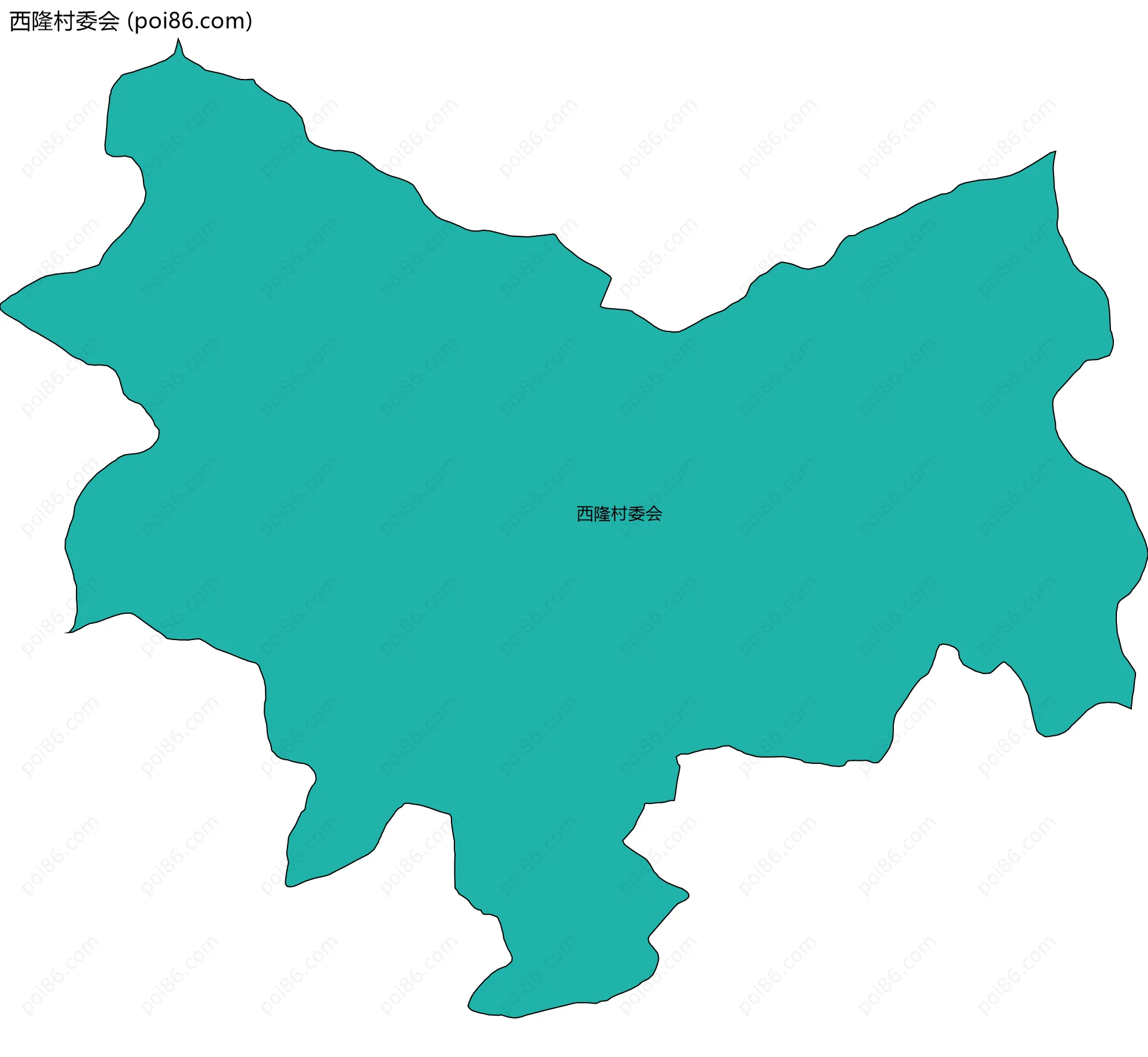 西隆村委会边界地图