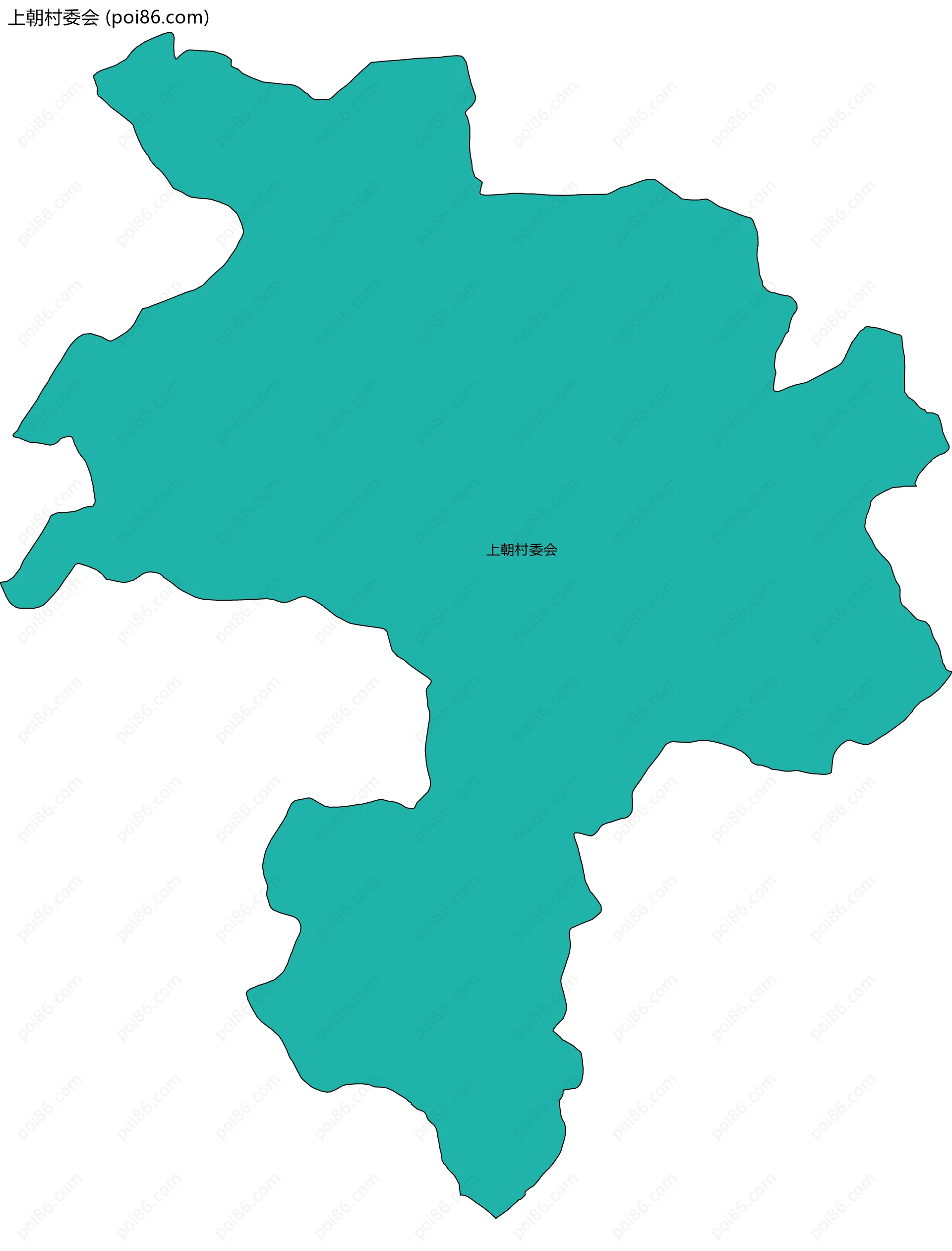 上朝村委会边界地图