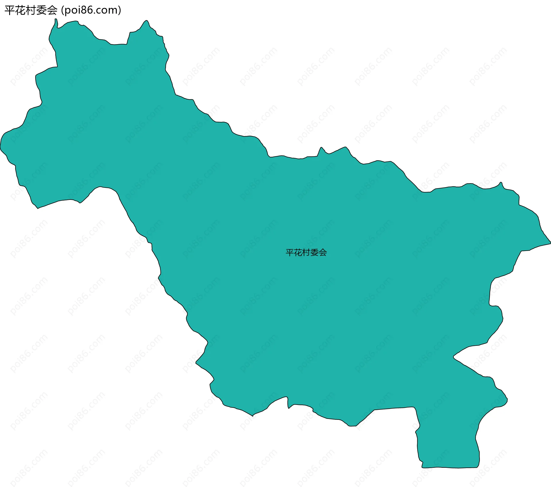 平花村委会边界地图