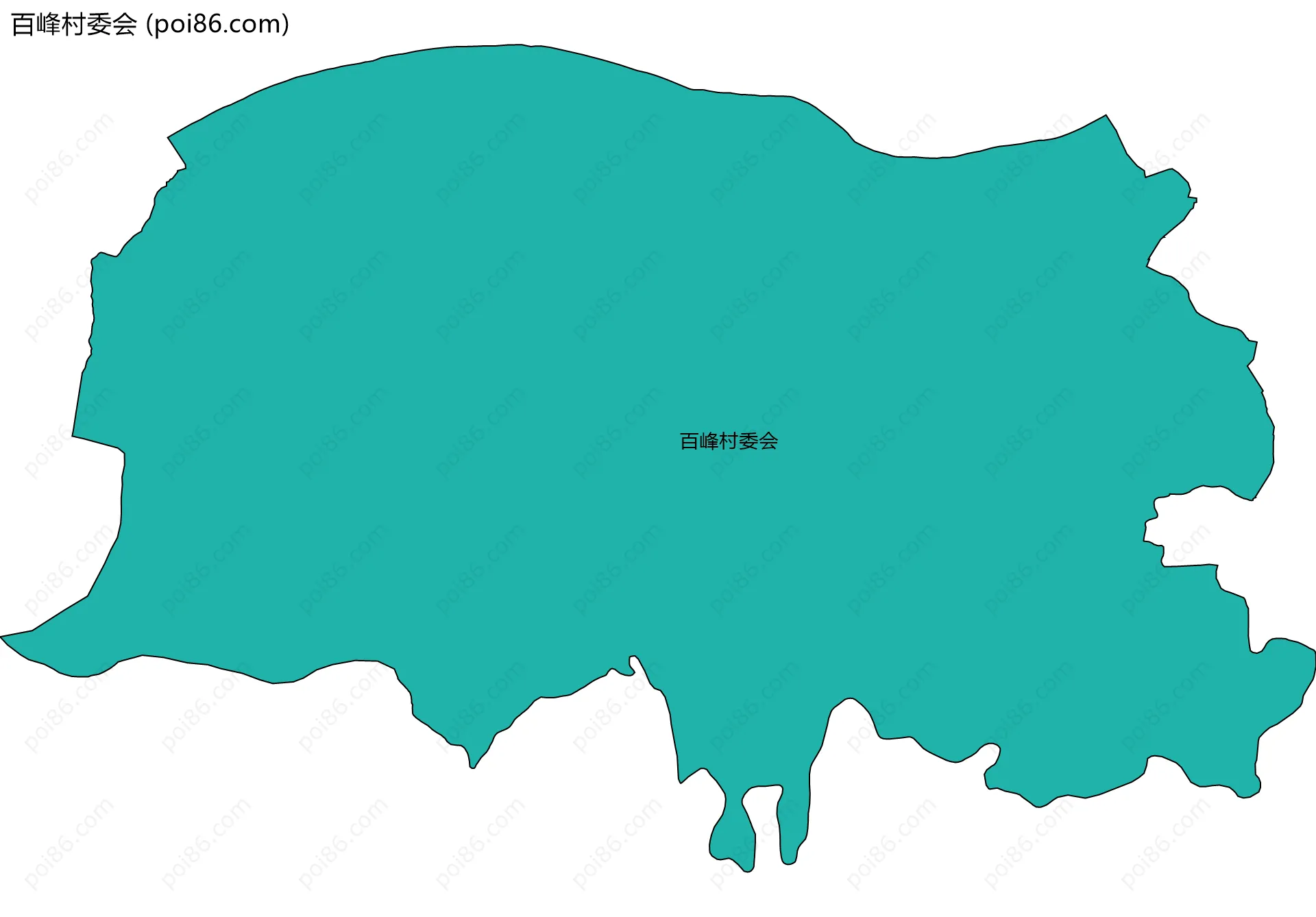百峰村委会边界地图