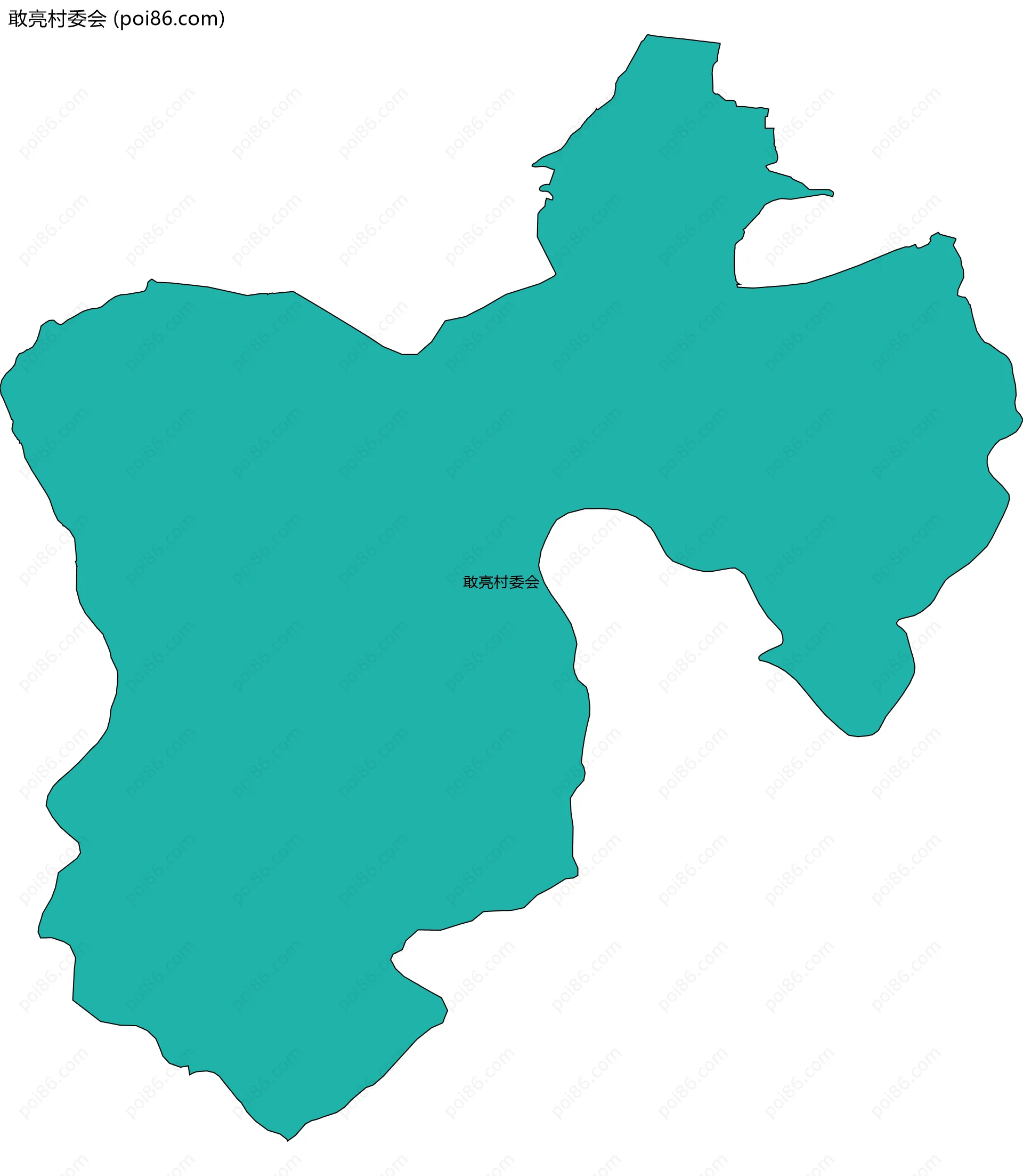 敢亮村委会边界地图