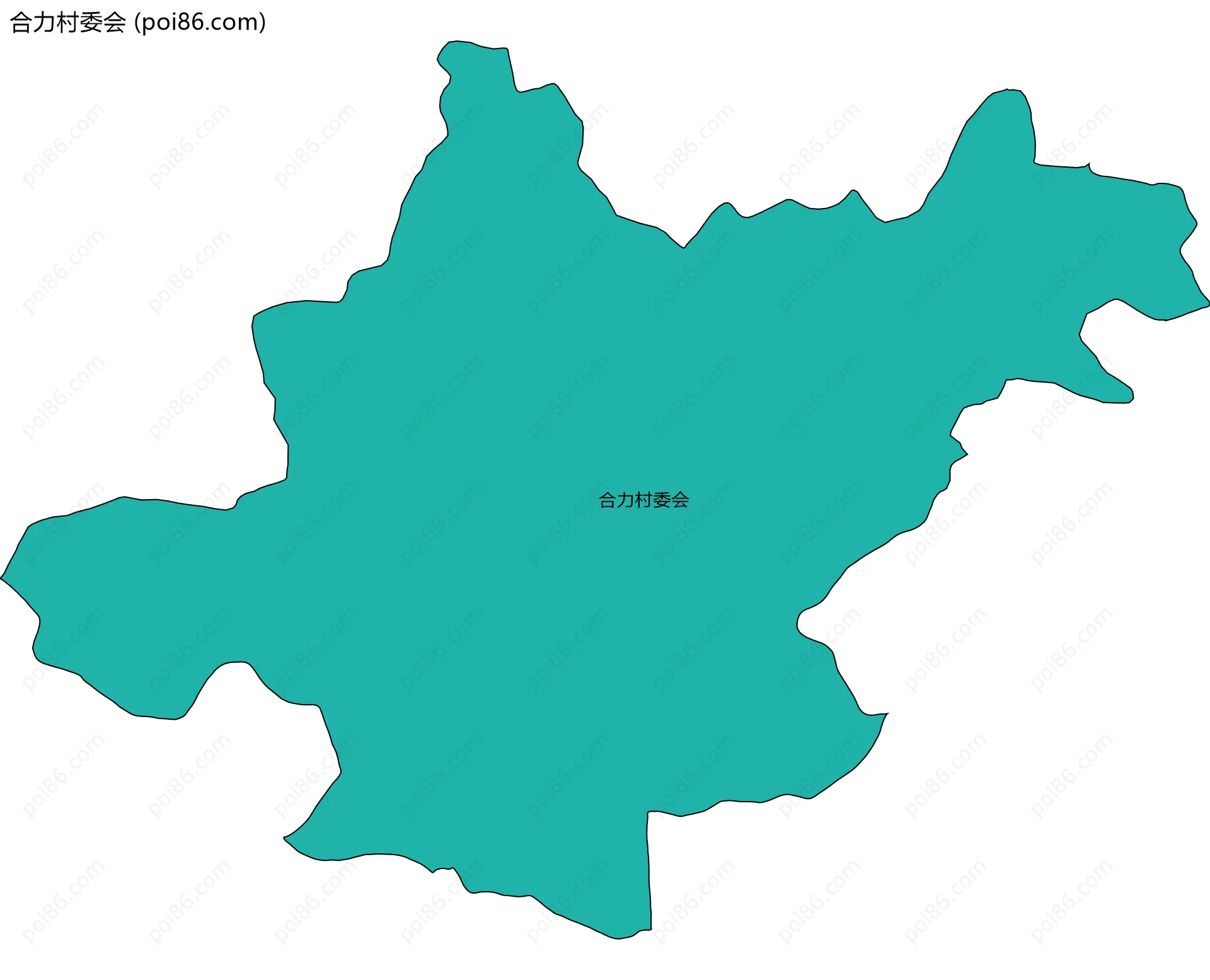 合力村委会边界地图