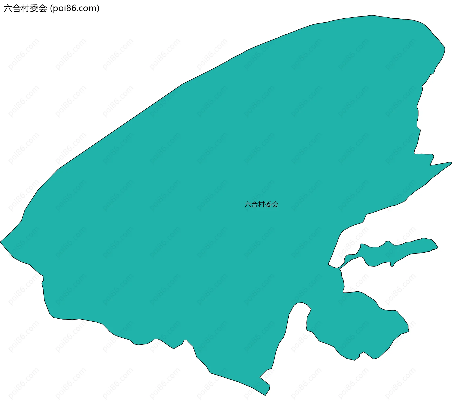 六合村委会边界地图