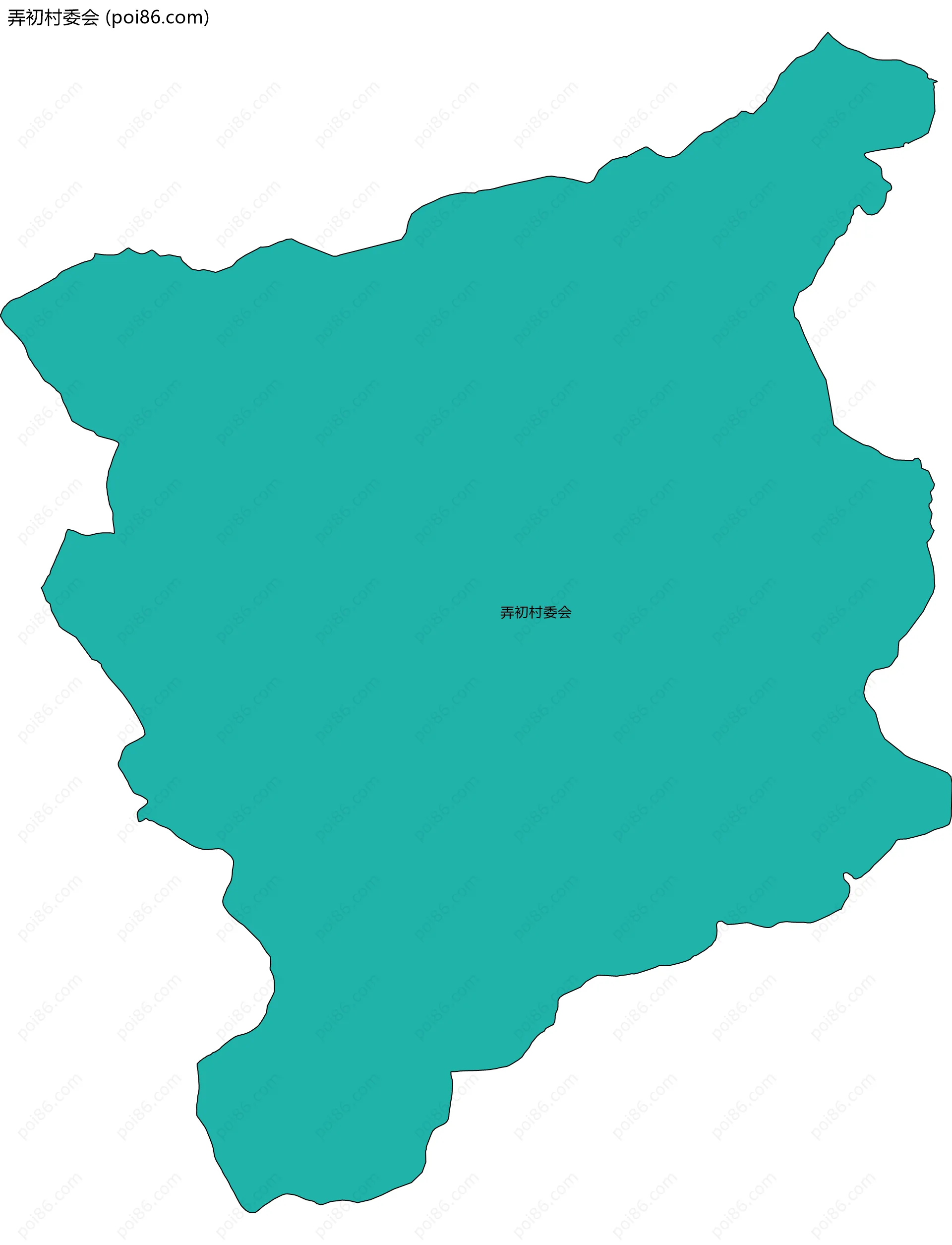 弄初村委会边界地图