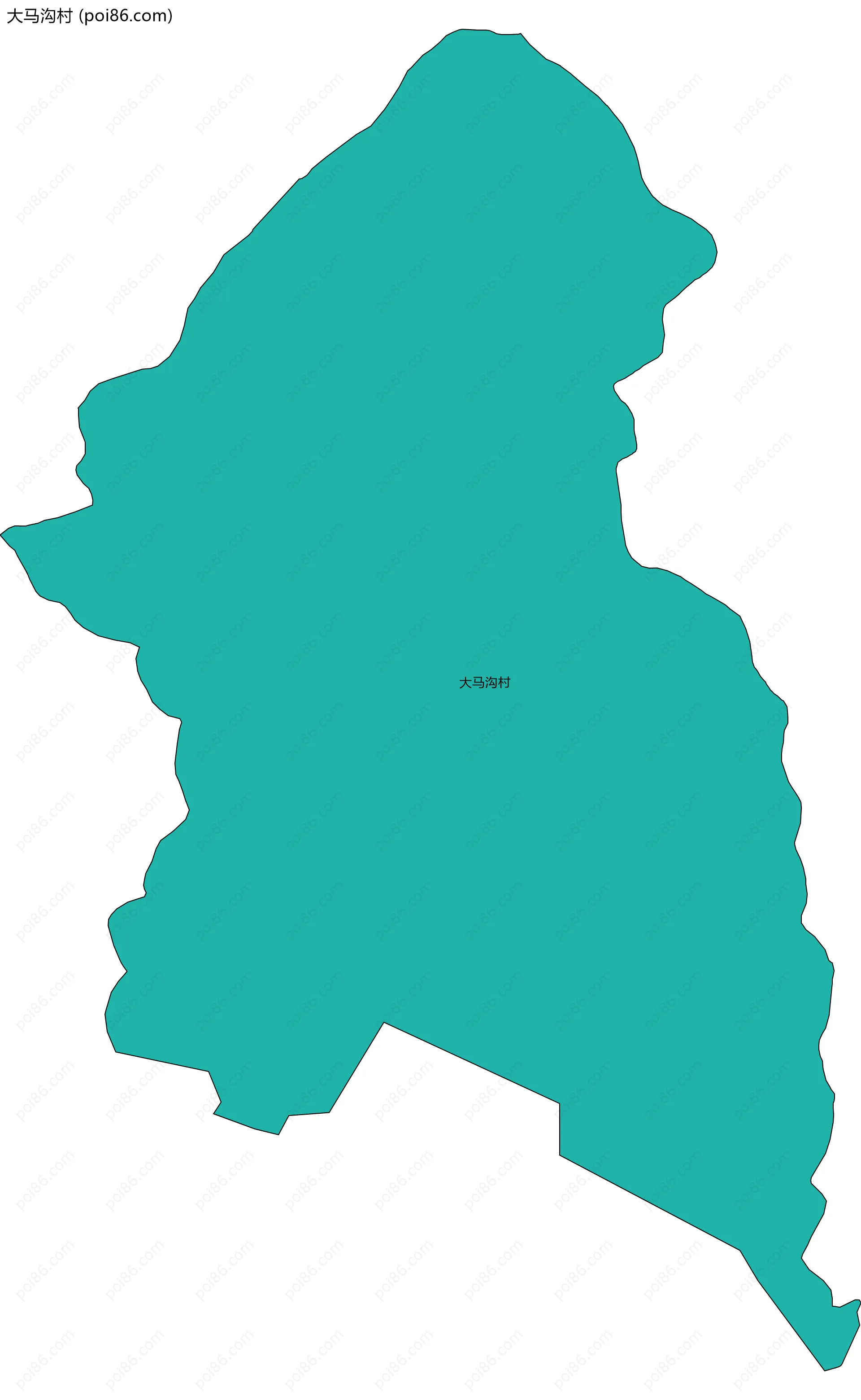 大马沟村边界地图