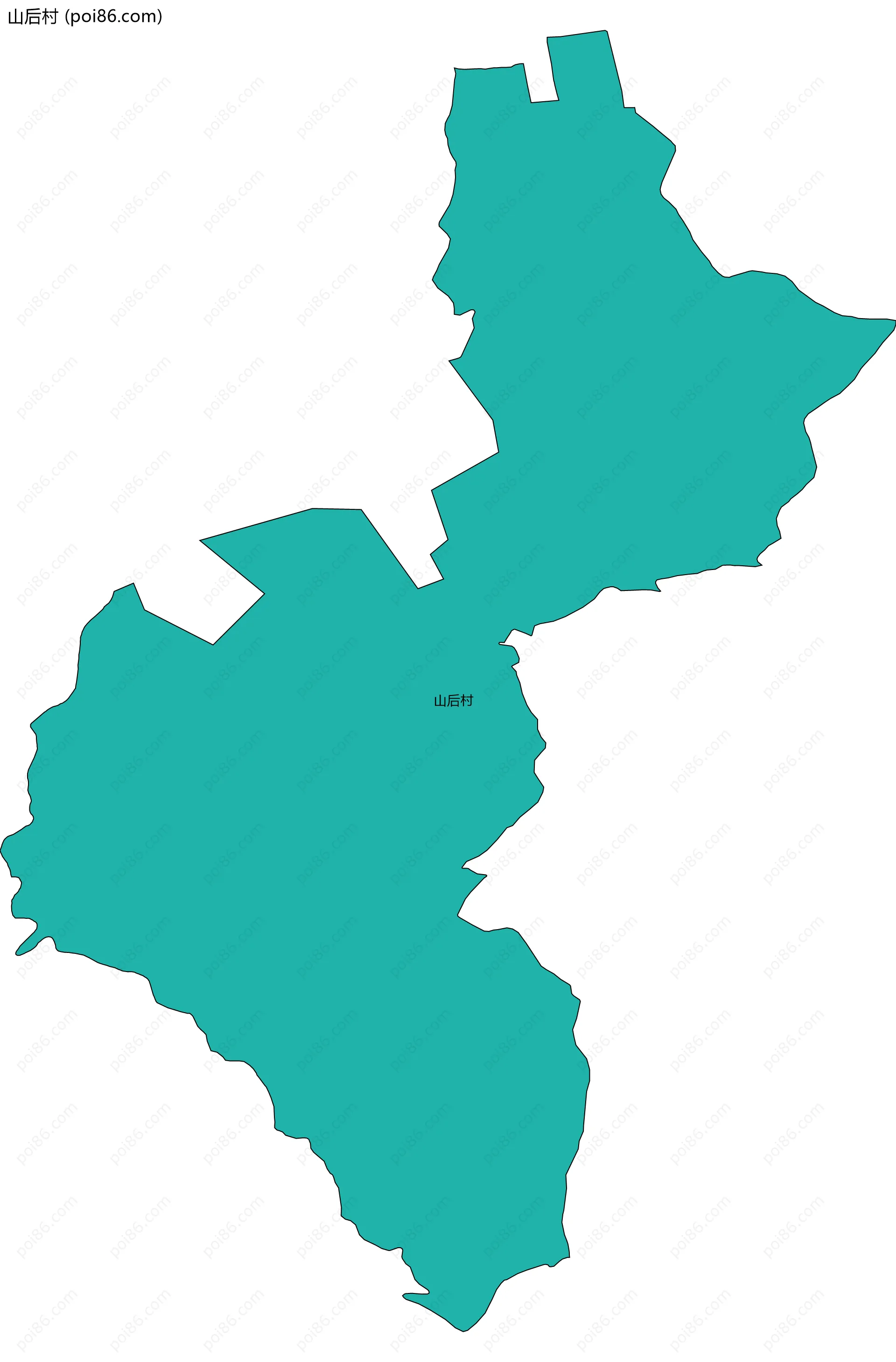 山后村边界地图
