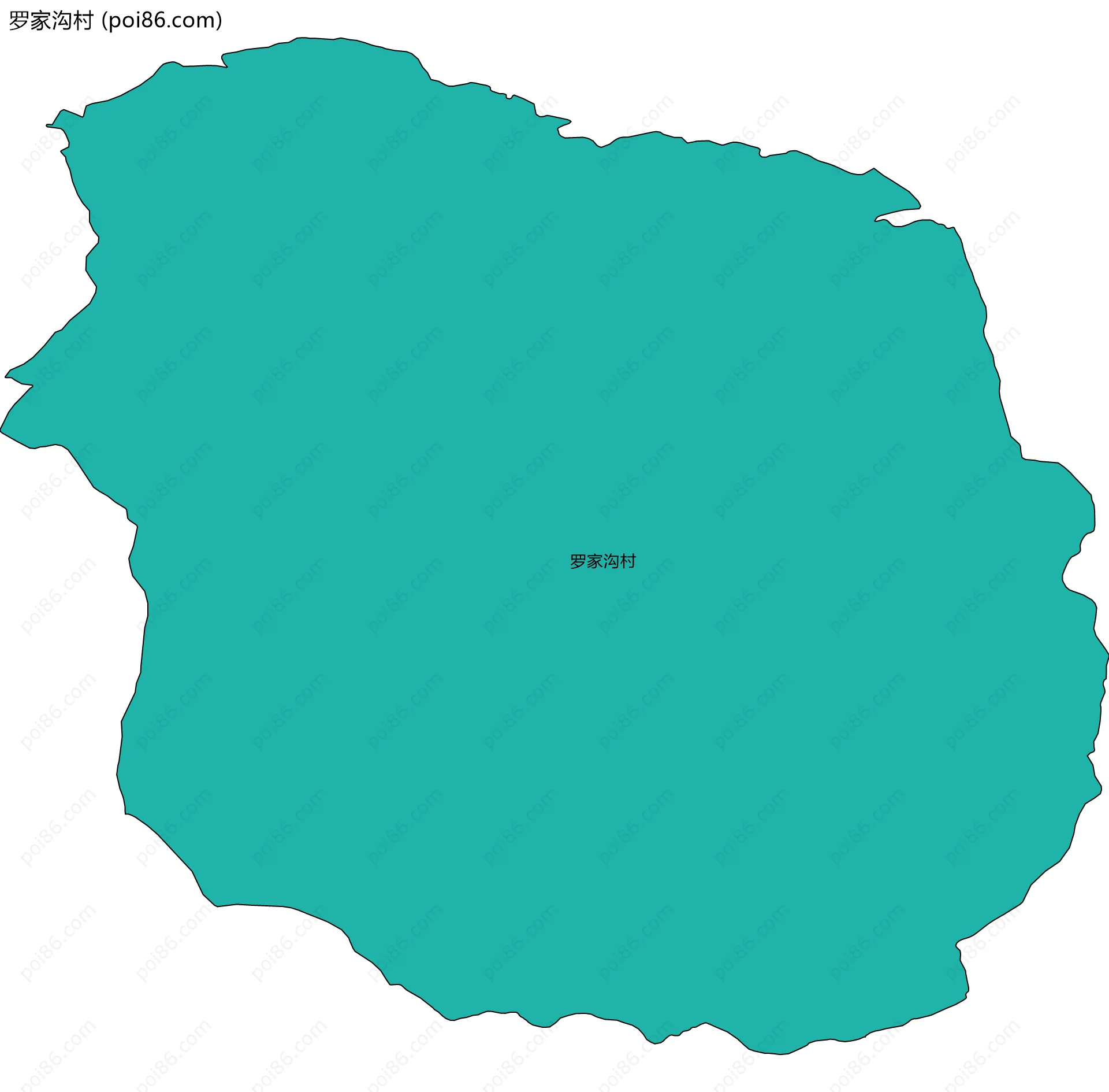 罗家沟村边界地图
