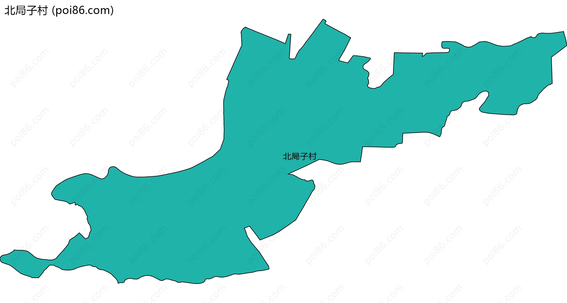 北局子村边界地图