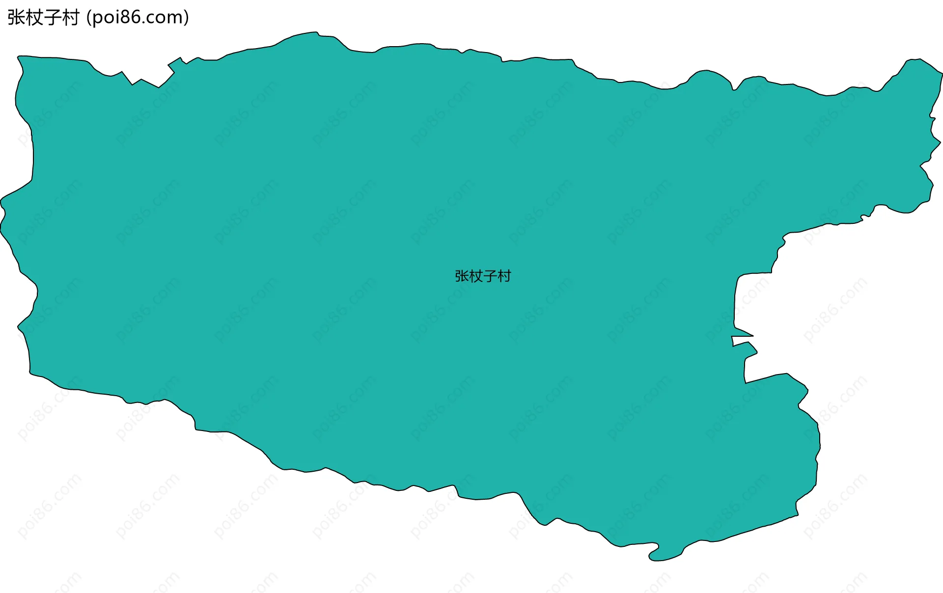 张杖子村边界地图