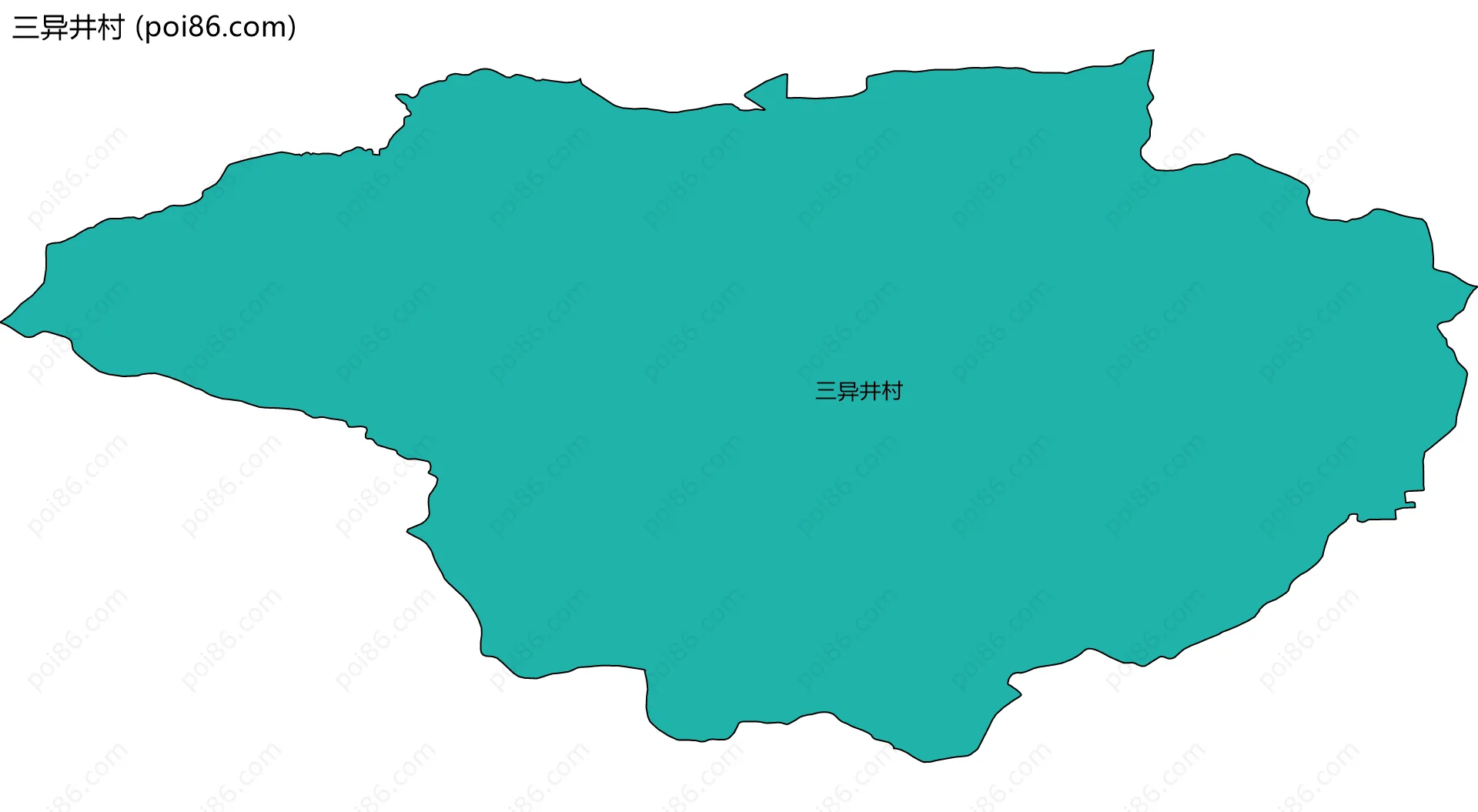 三异井村边界地图