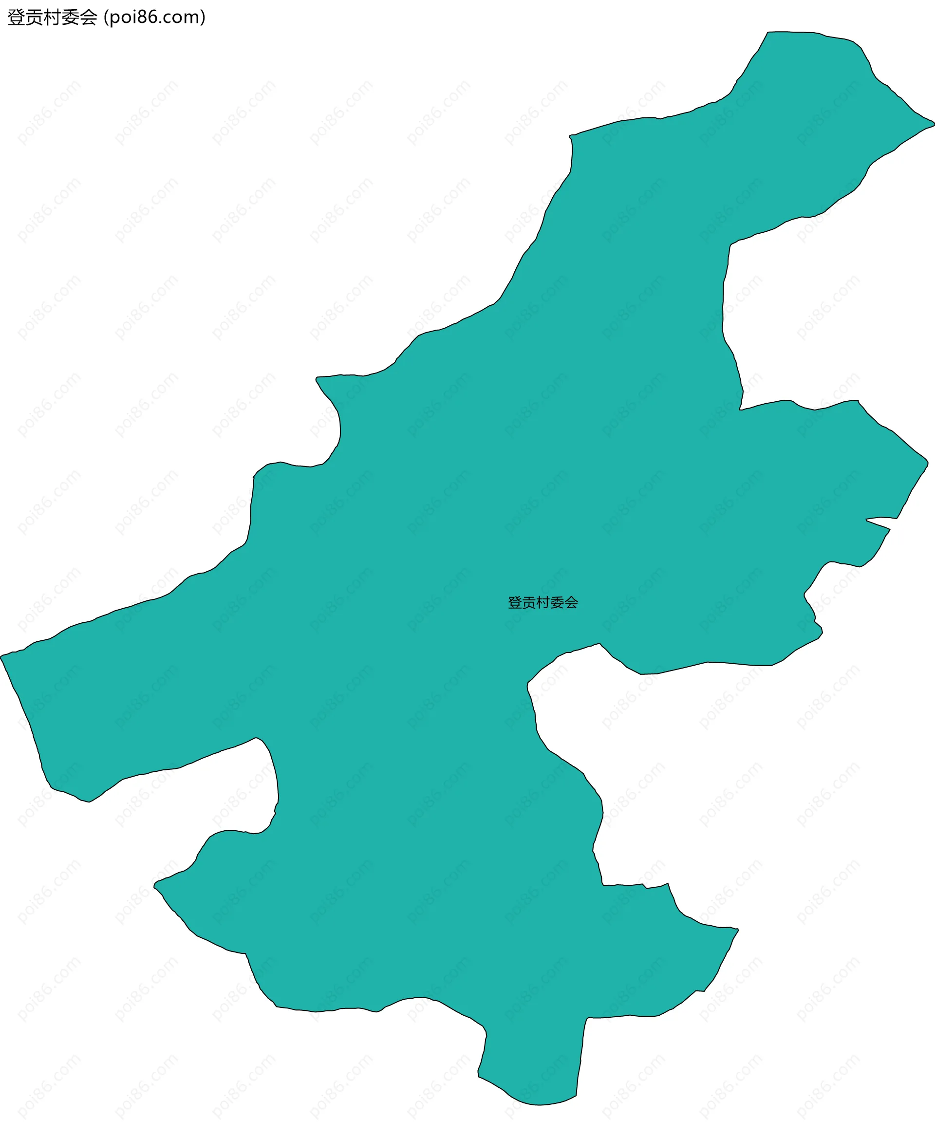 登贡村委会边界地图