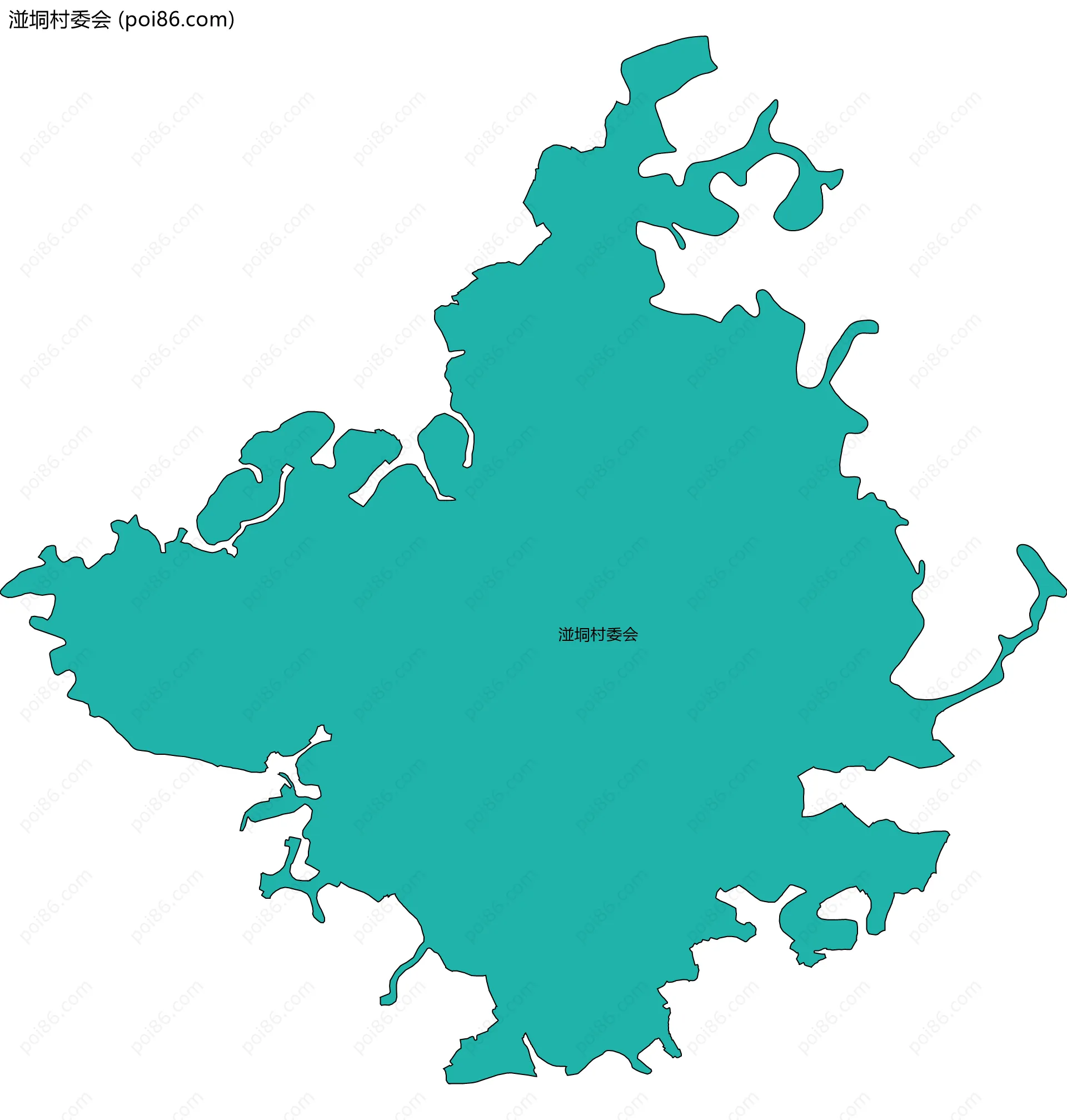 湴垌村委会边界地图