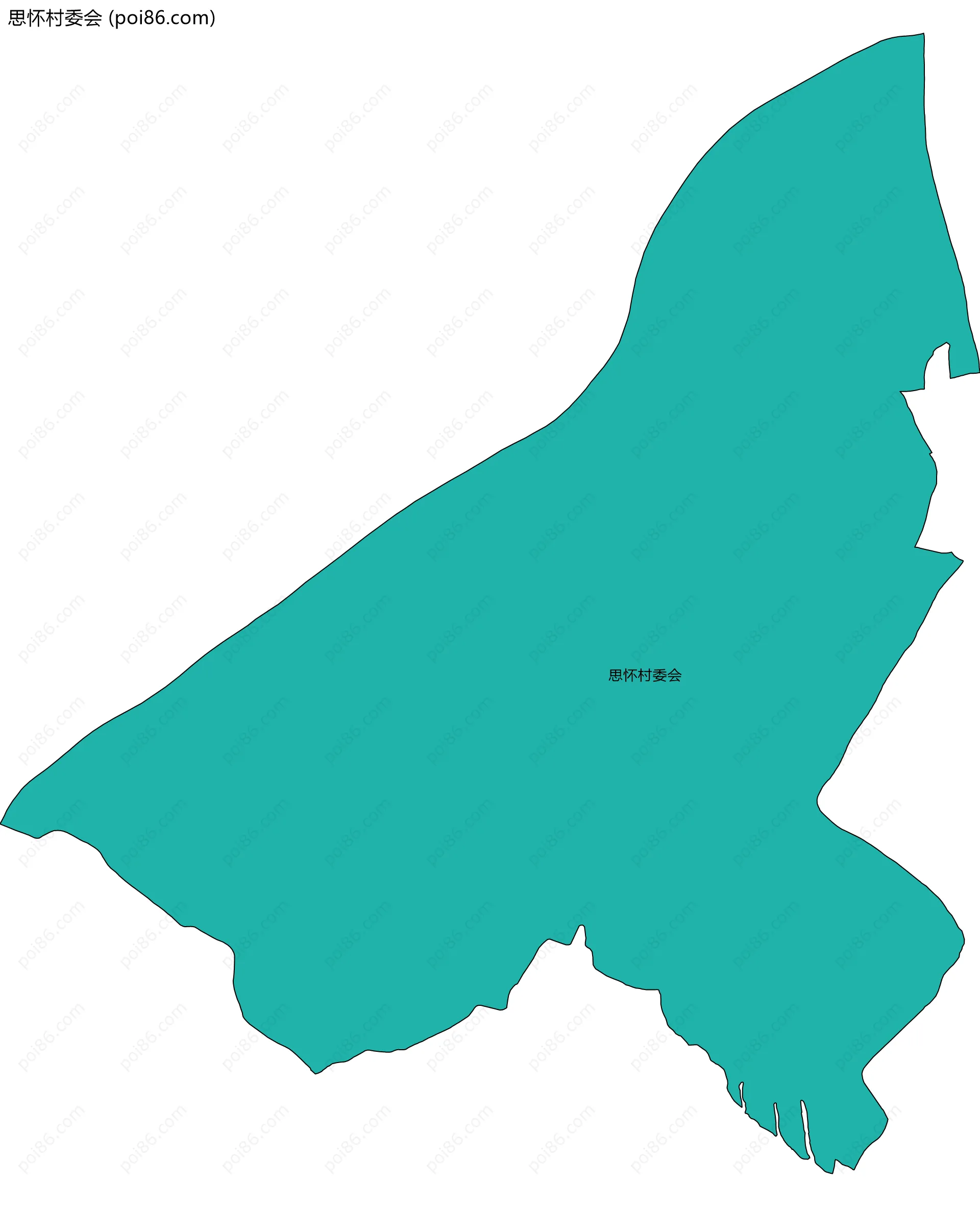 思怀村委会边界地图