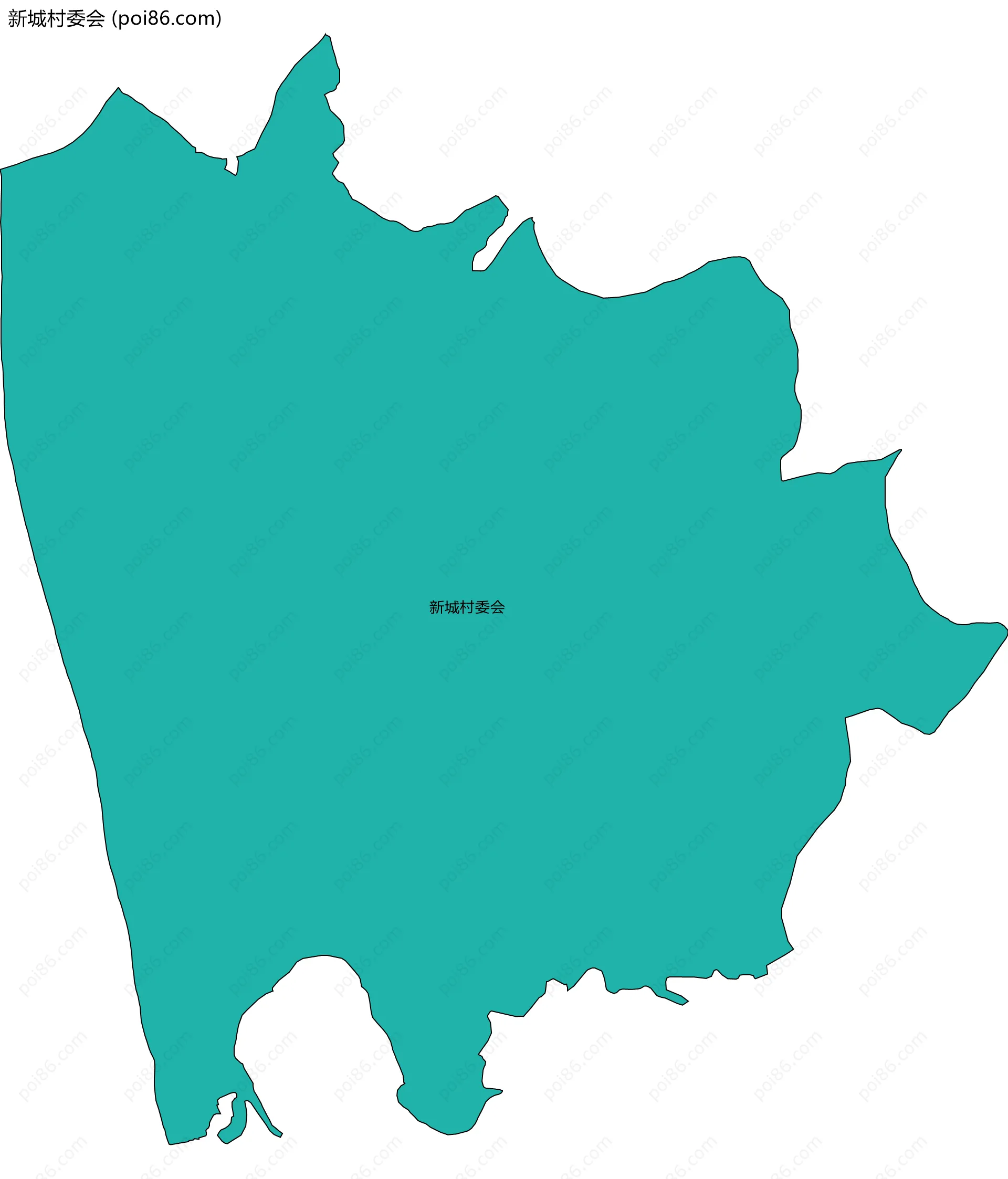 新城村委会边界地图