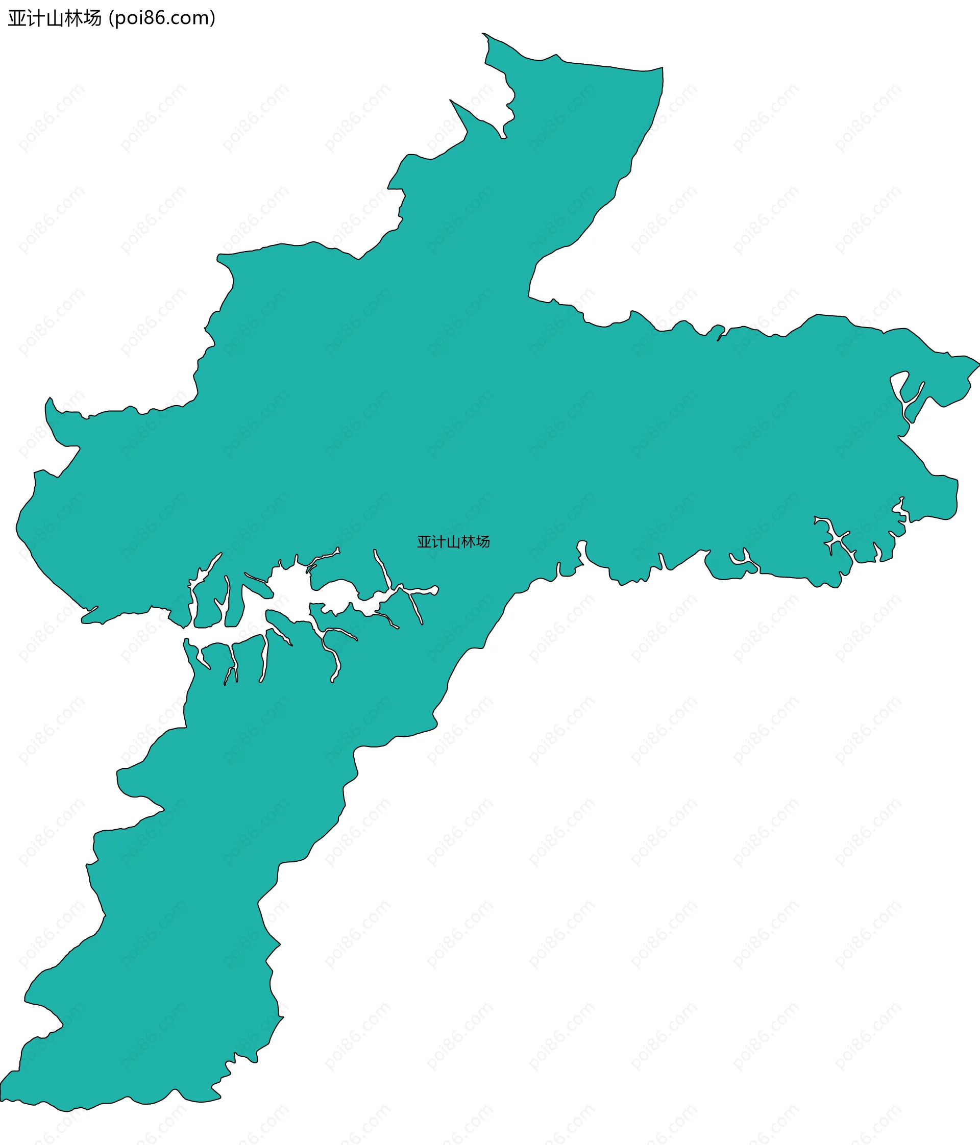 亚计山林场边界地图