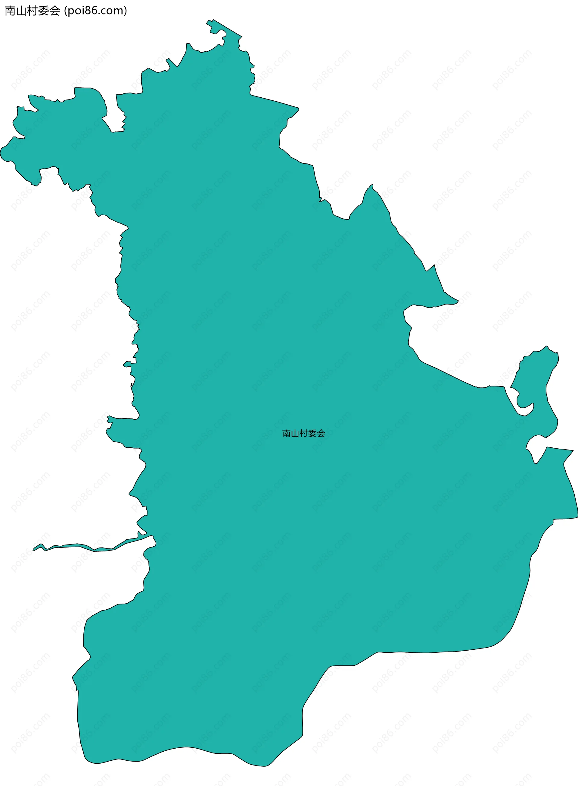 南山村委会边界地图