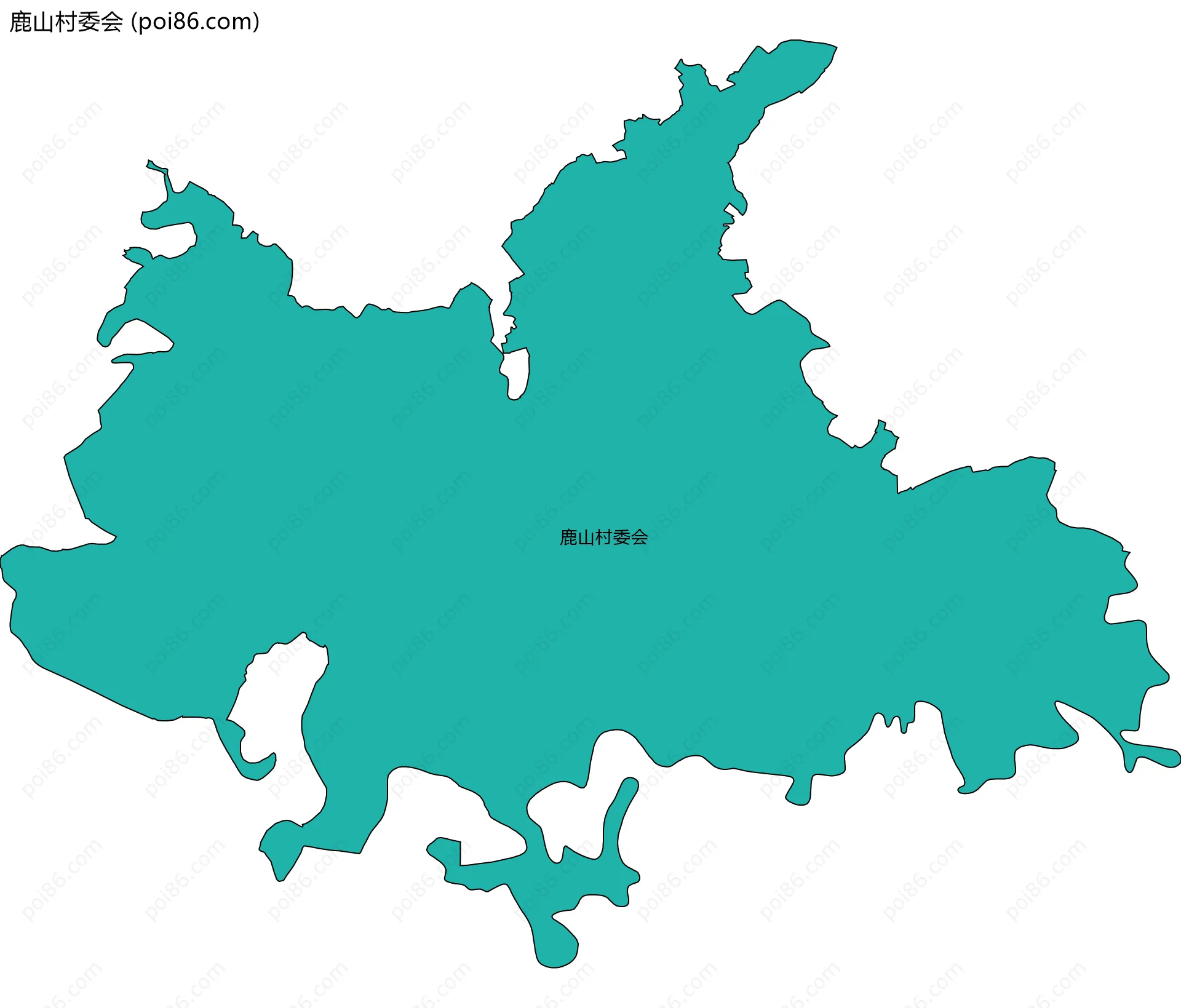 鹿山村委会边界地图