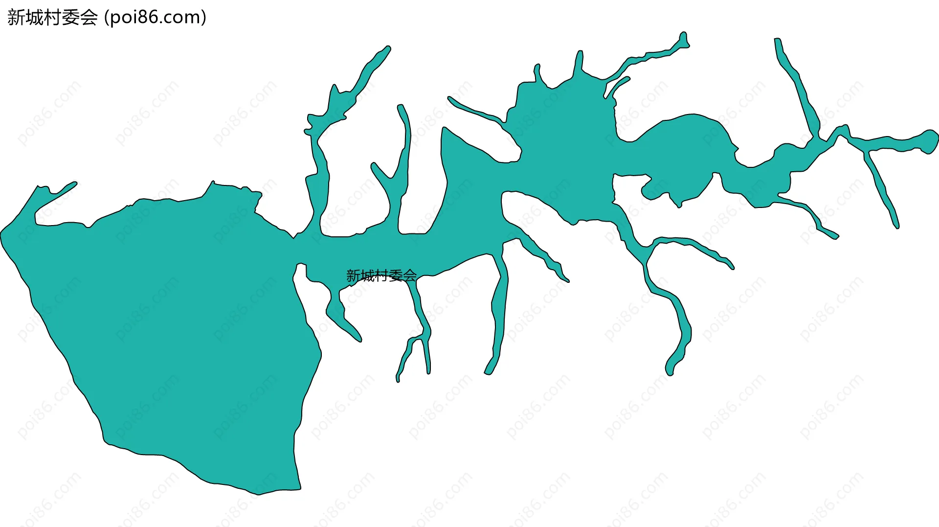 新城村委会边界地图