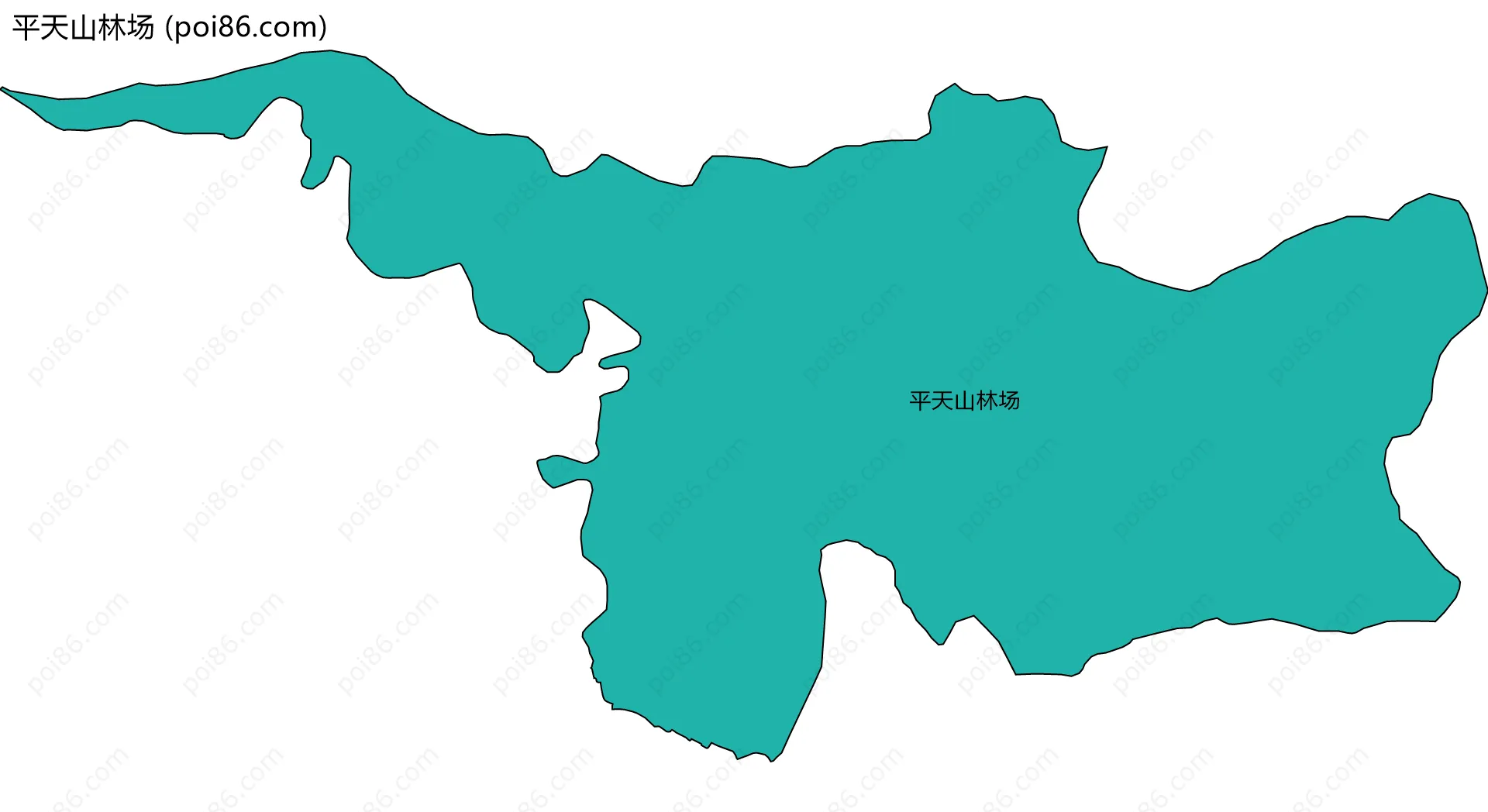平天山林场边界地图