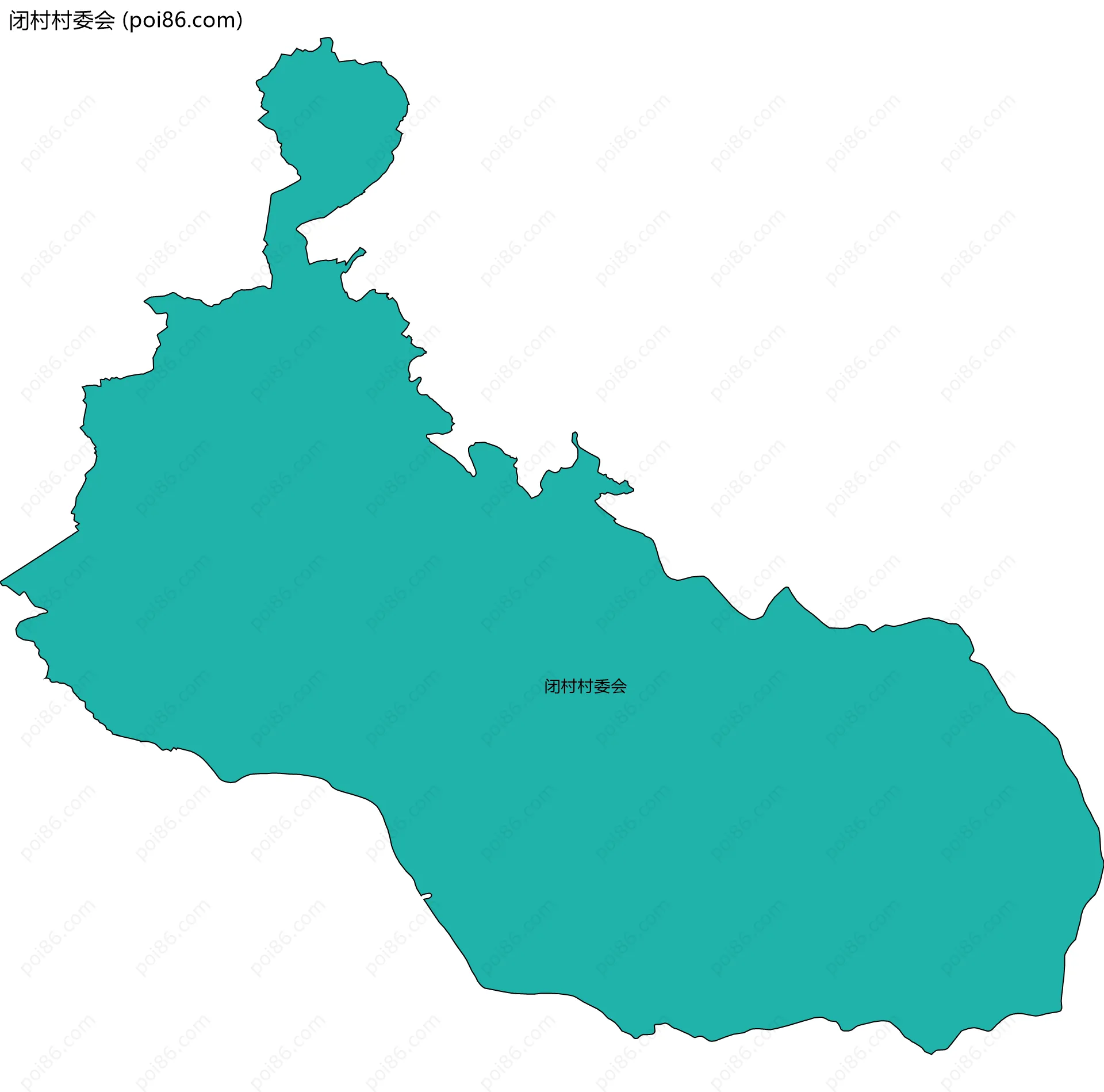 闭村村委会边界地图