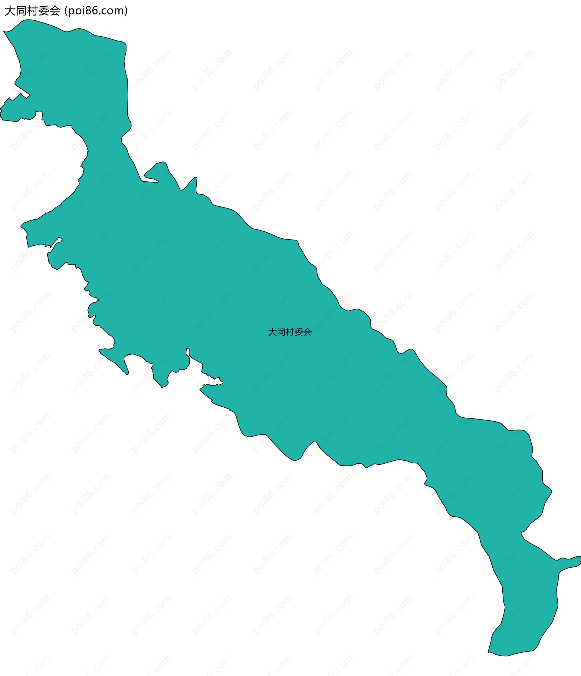 大同村委会边界地图