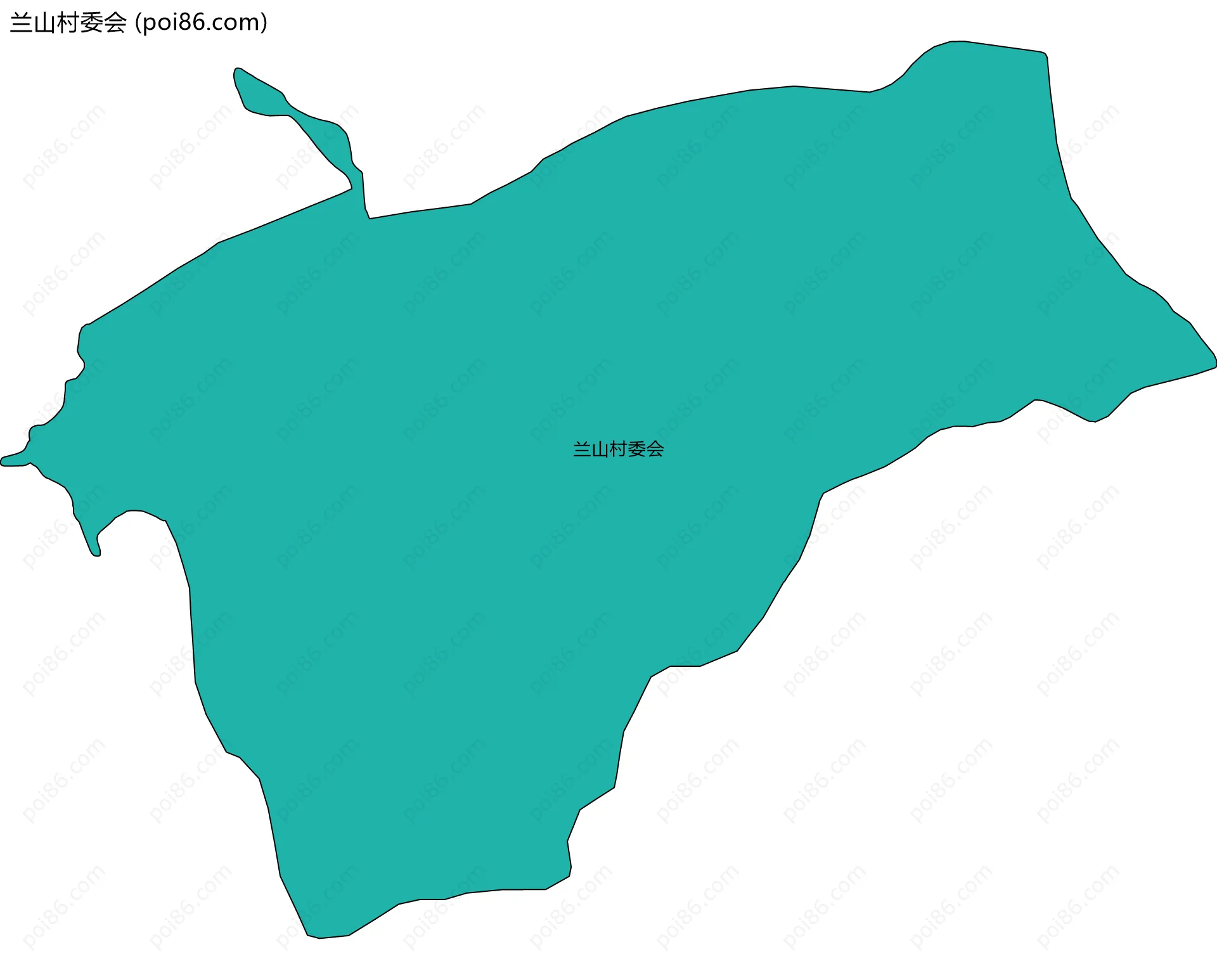 兰山村委会边界地图