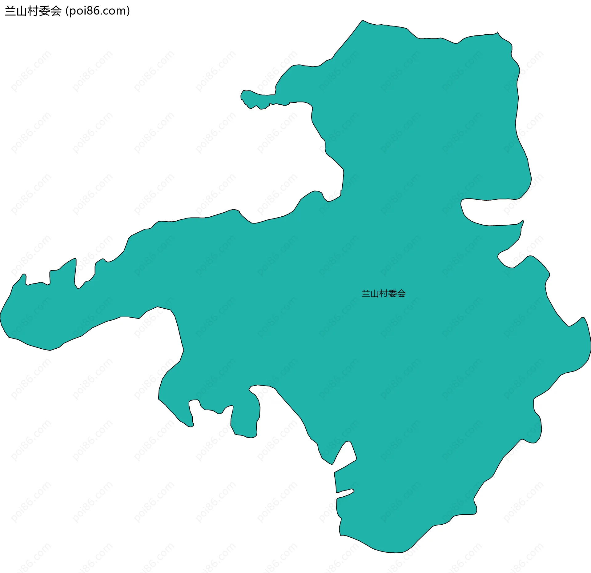 兰山村委会边界地图