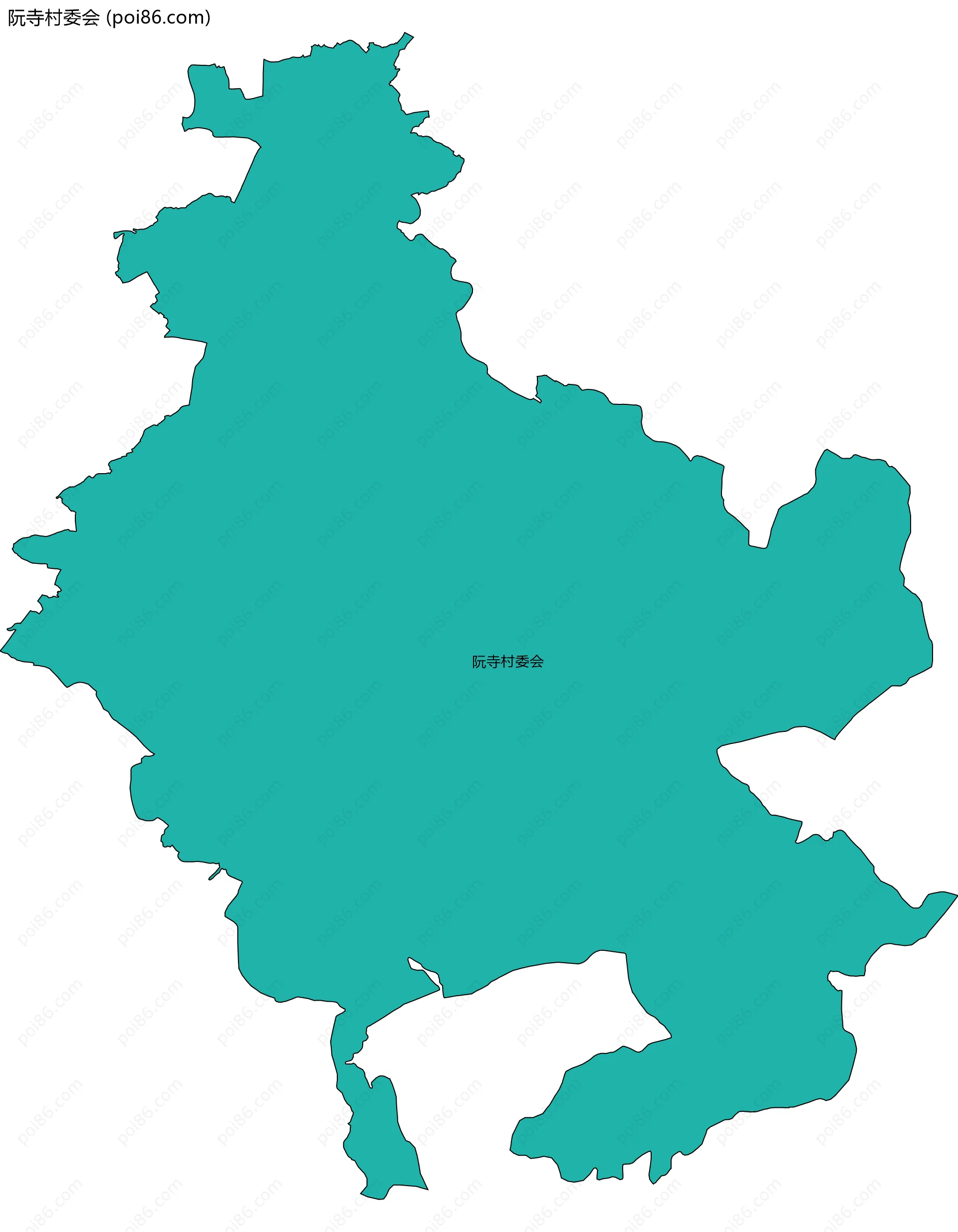 阮寺村委会边界地图