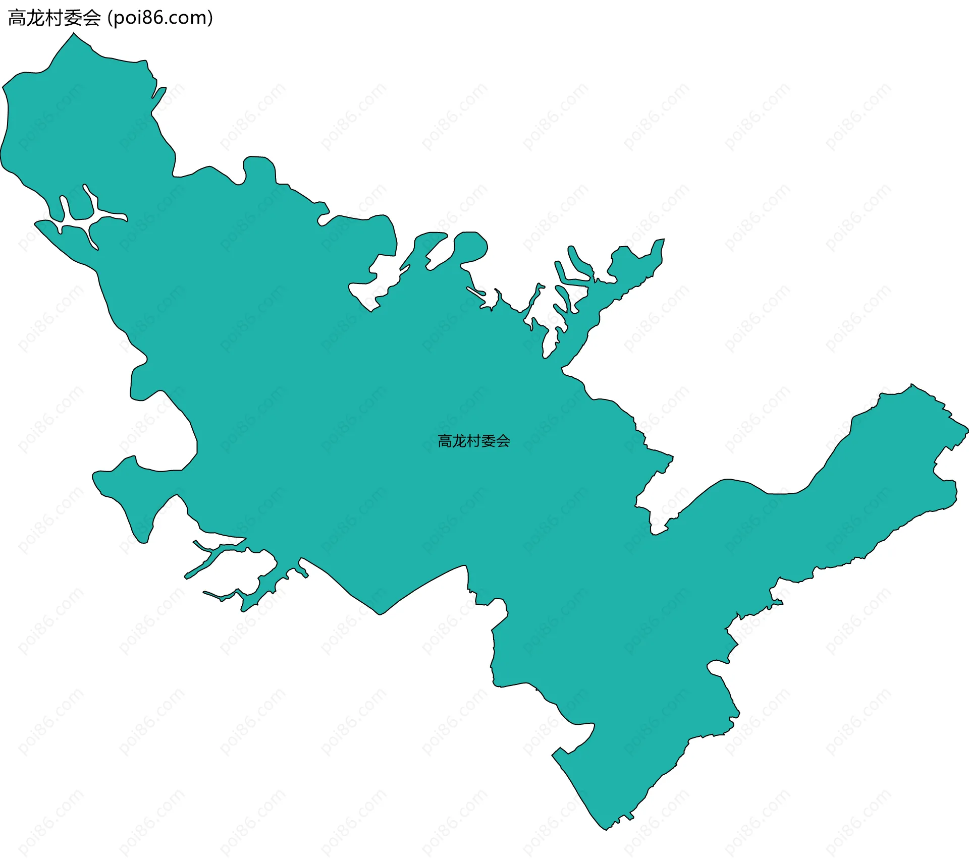 高龙村委会边界地图