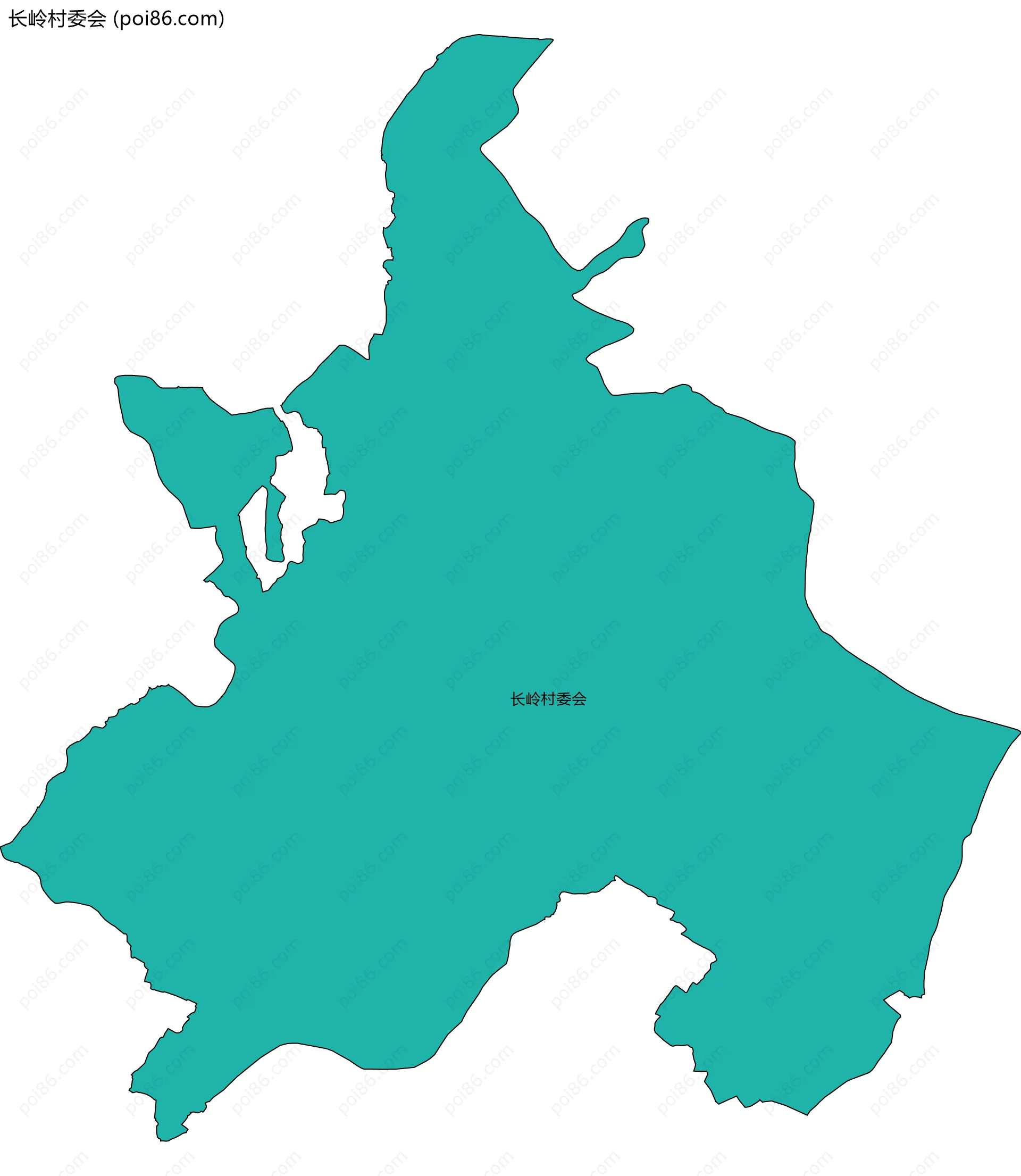 长岭村委会边界地图