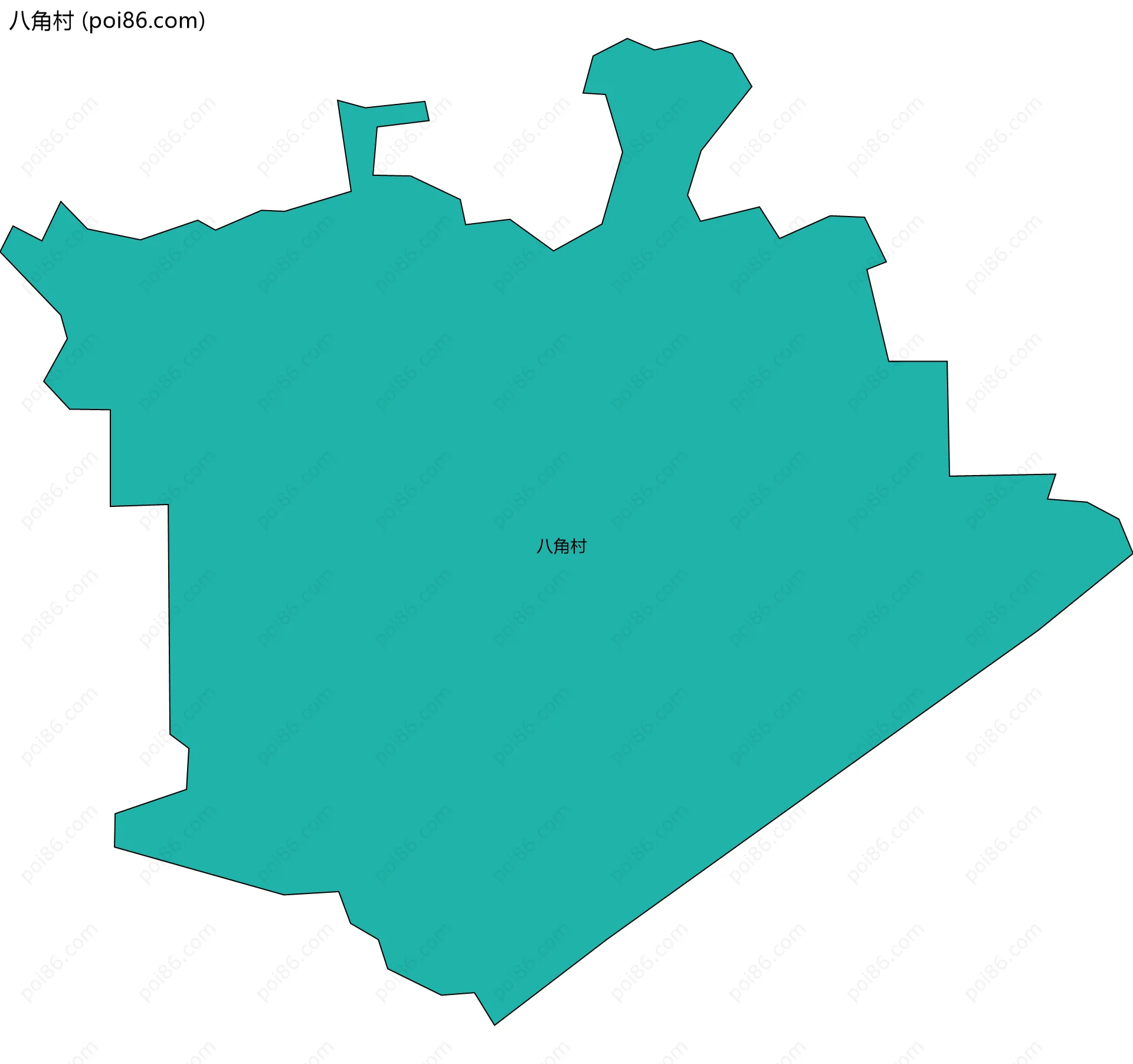 八角村边界地图