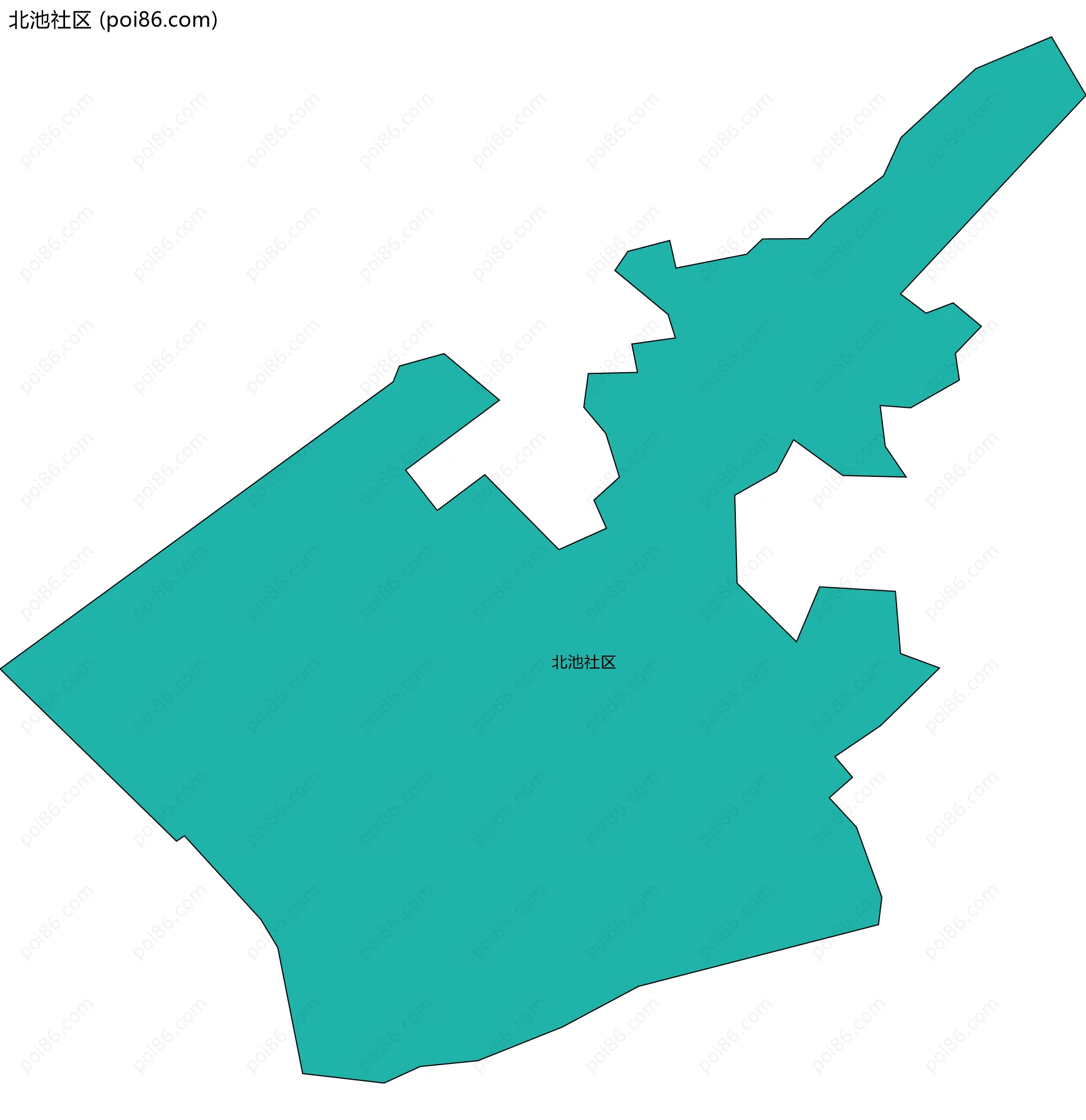 北池社区边界地图
