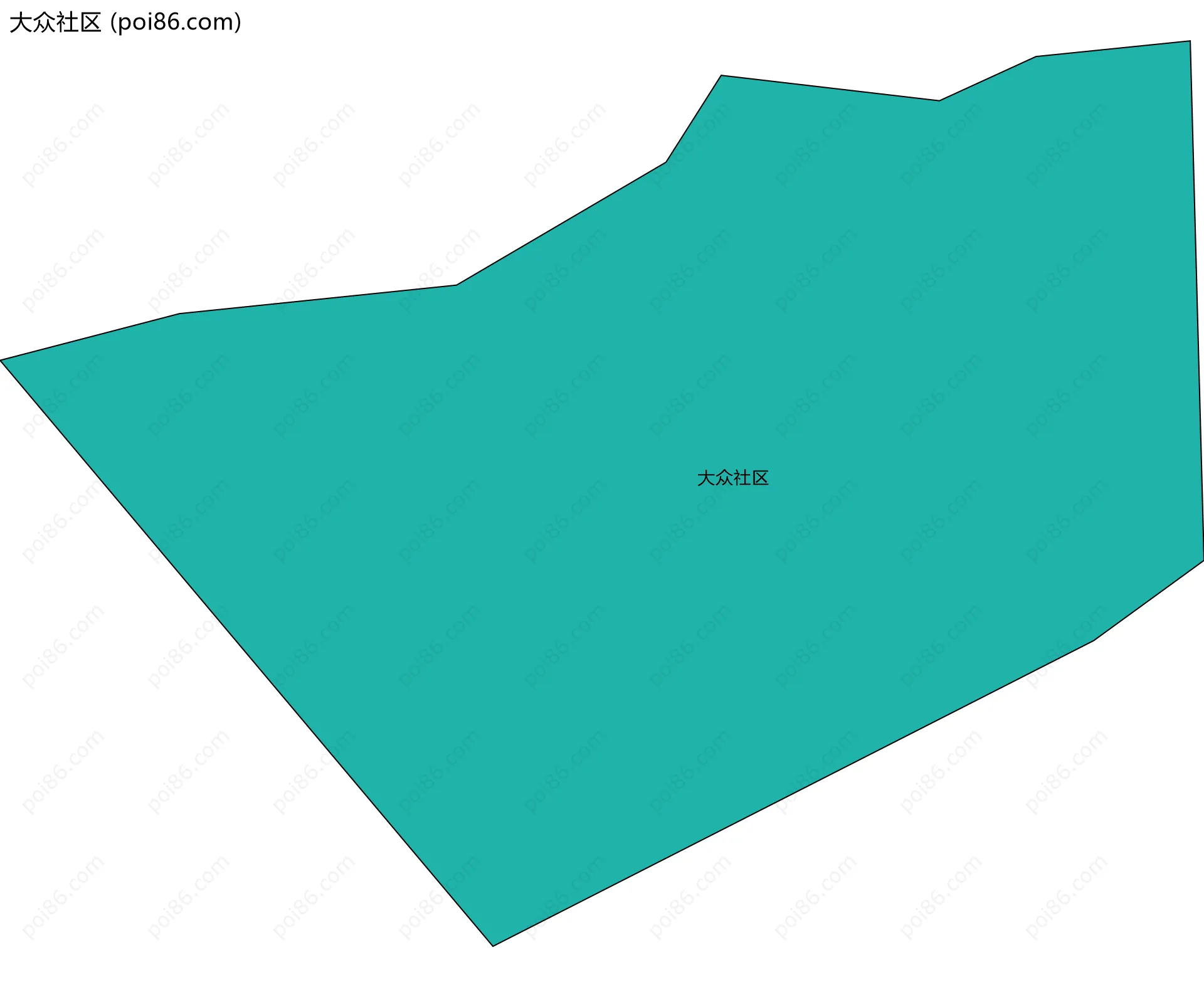 大众社区边界地图