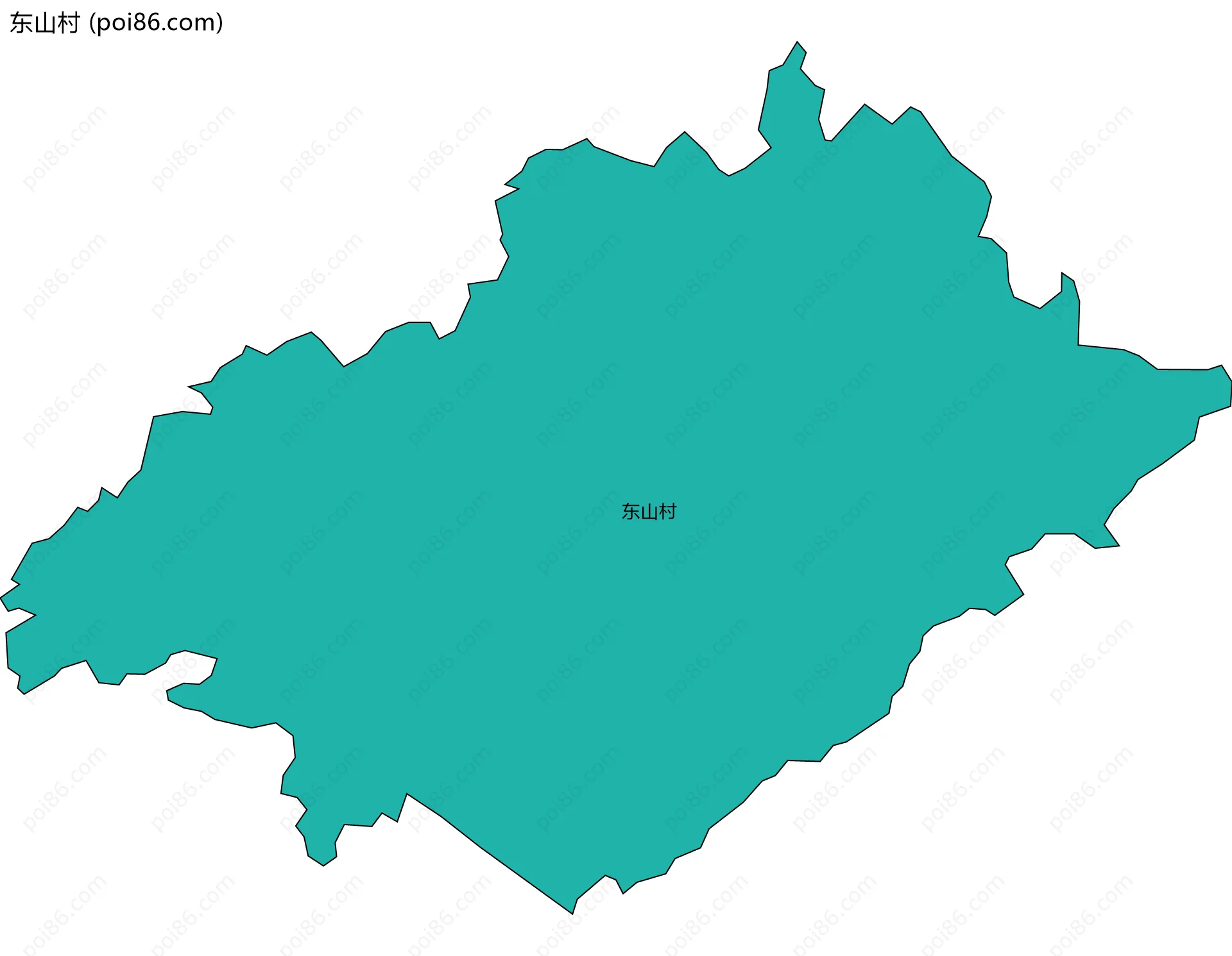 东山村边界地图