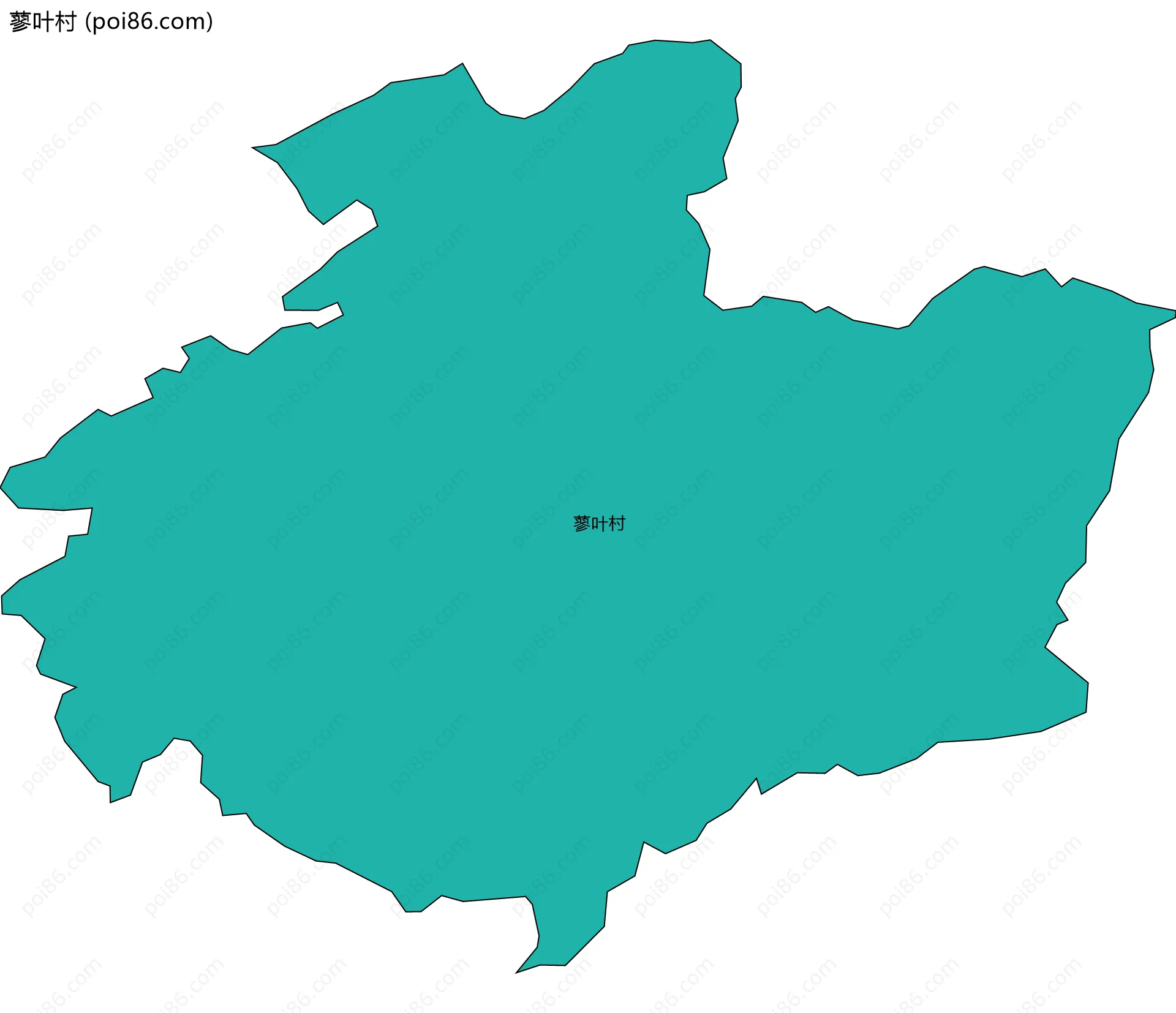 蓼叶村边界地图