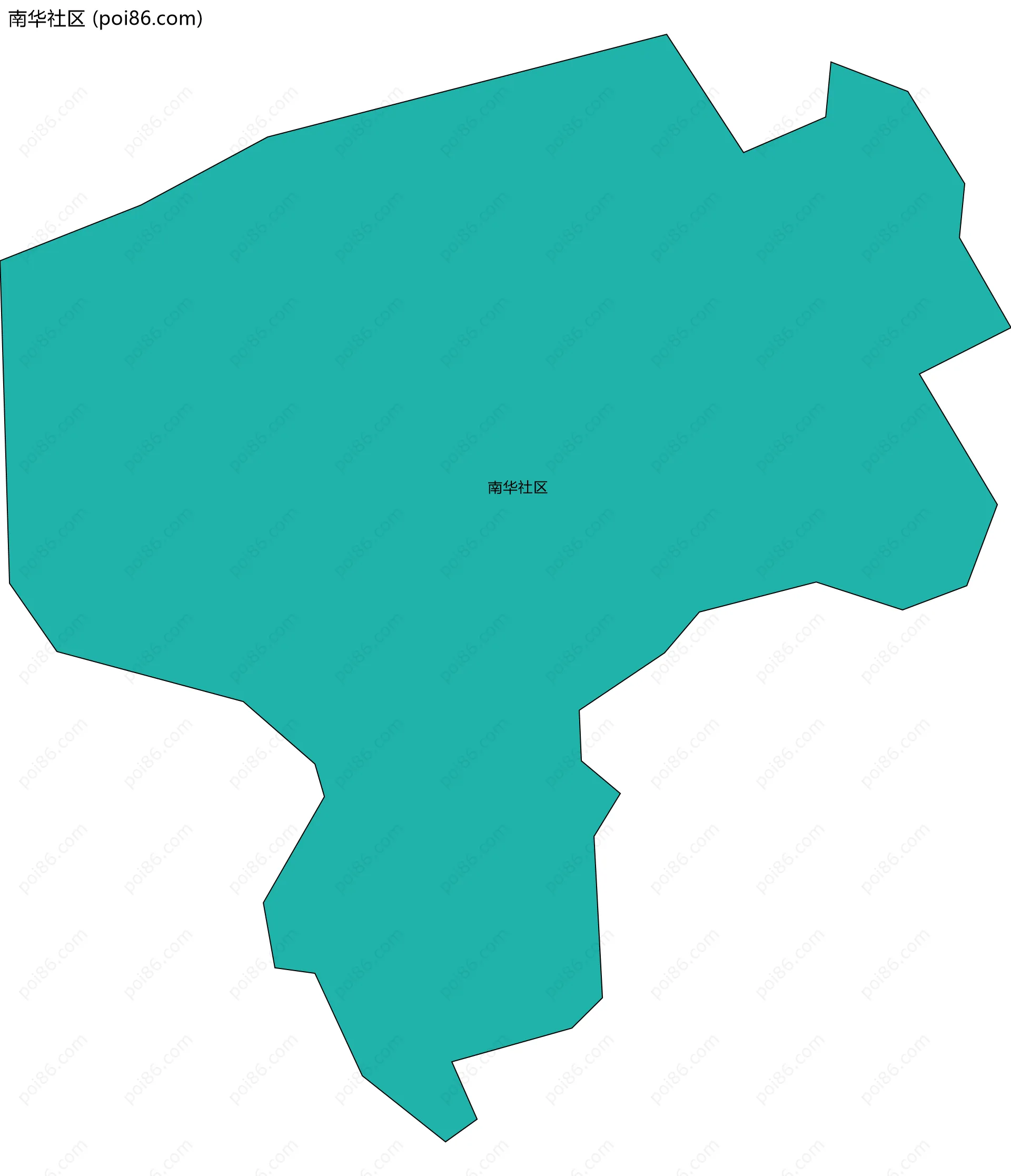 南华社区边界地图