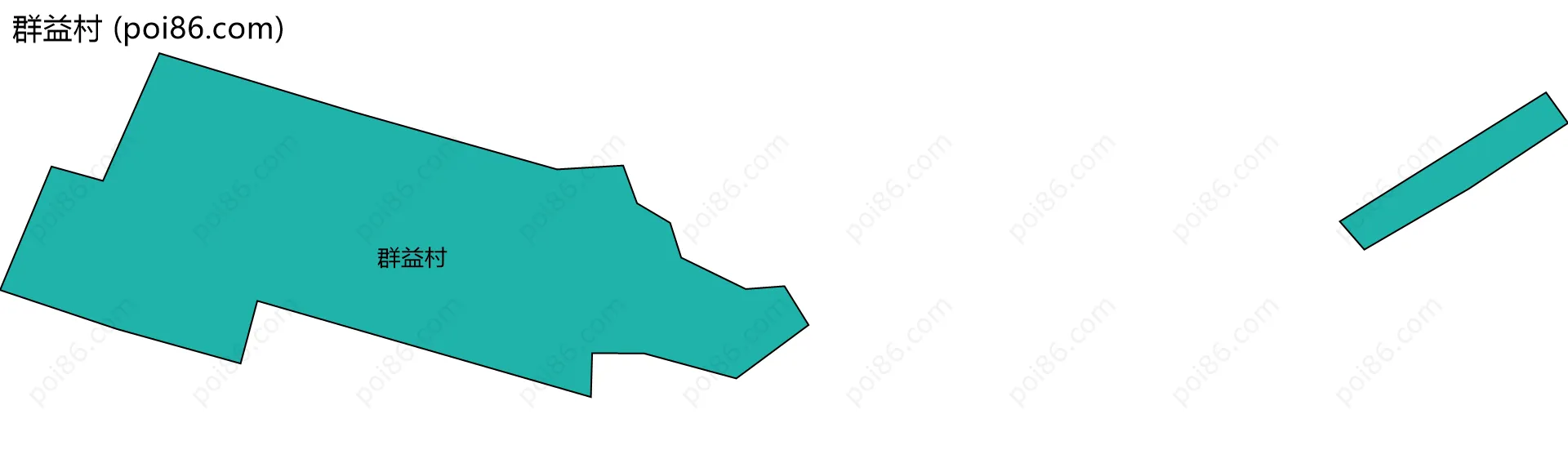 群益村边界地图
