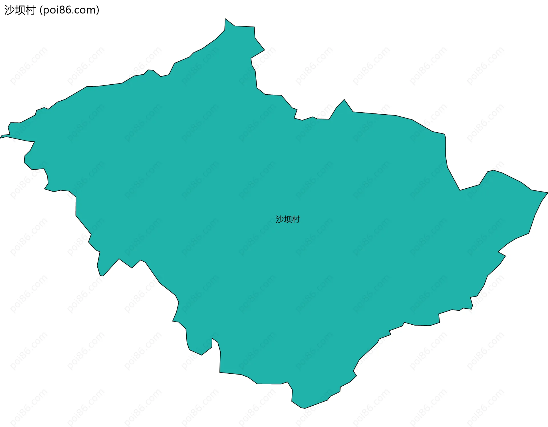 沙坝村边界地图