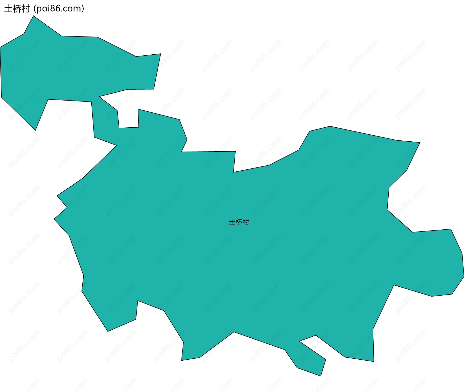 土桥村边界地图